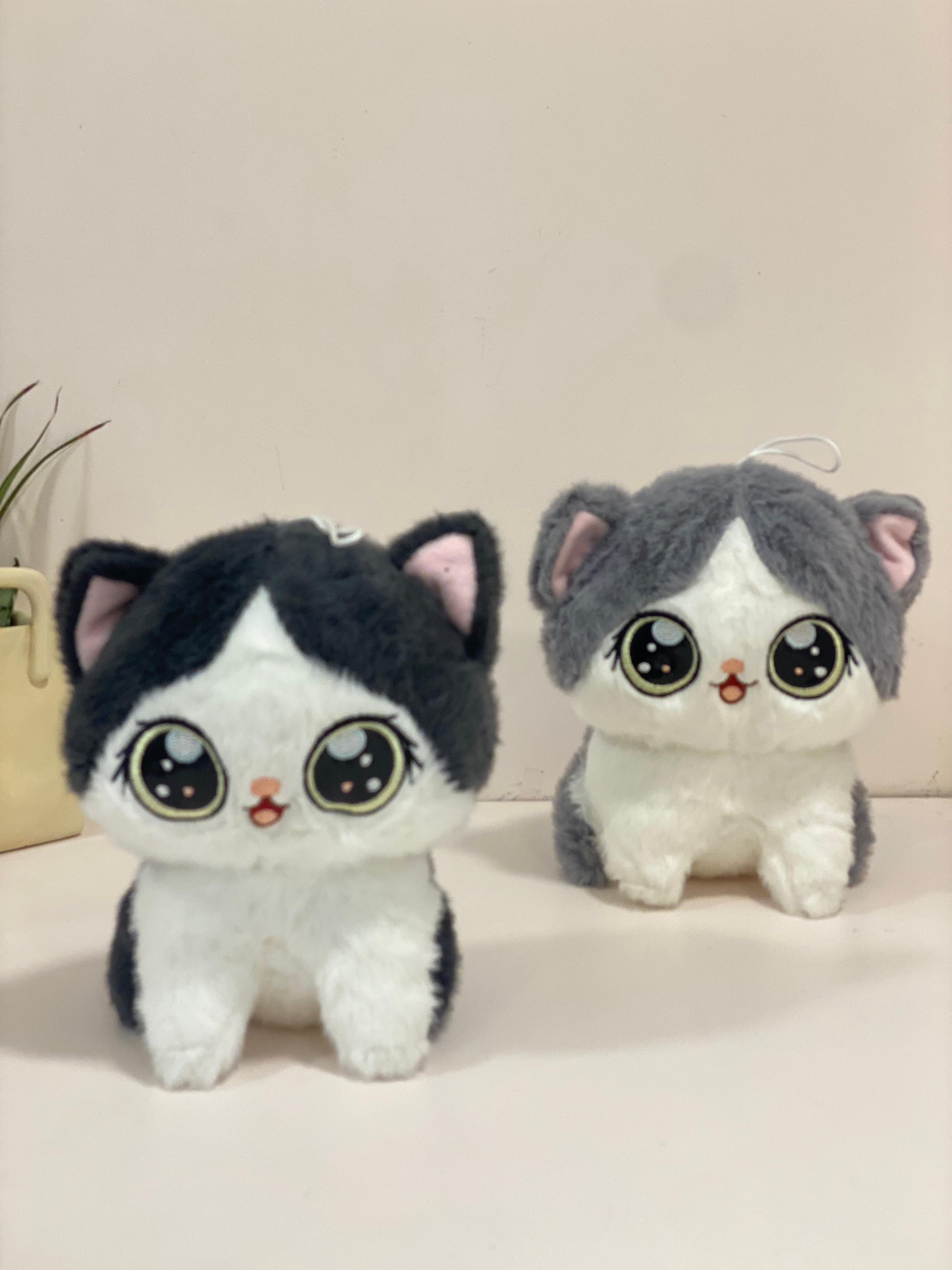 Big Eyed Anime Kitten Plush Toy