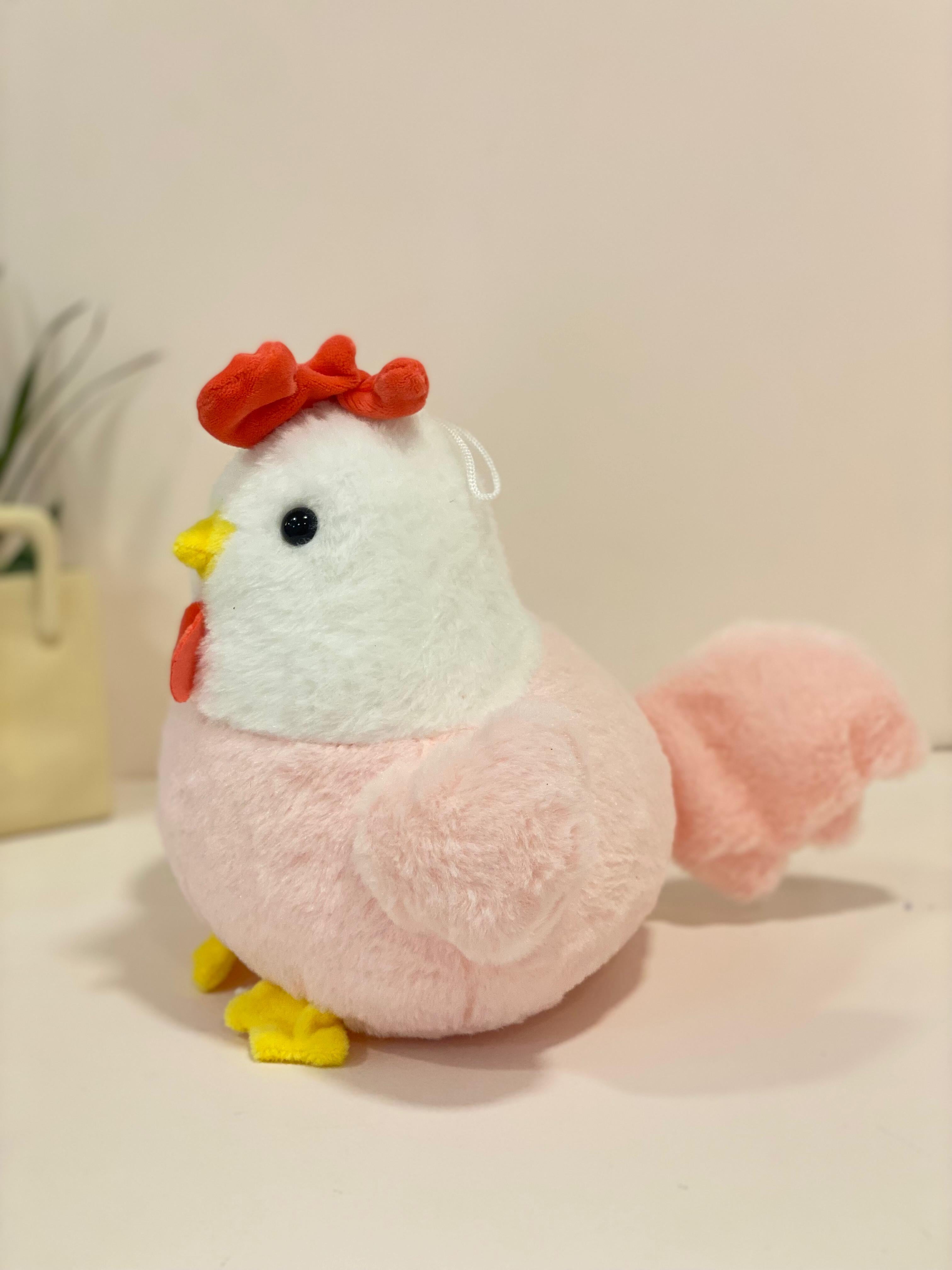 Plump Pastel Farmhouse Chicken Plush Toy