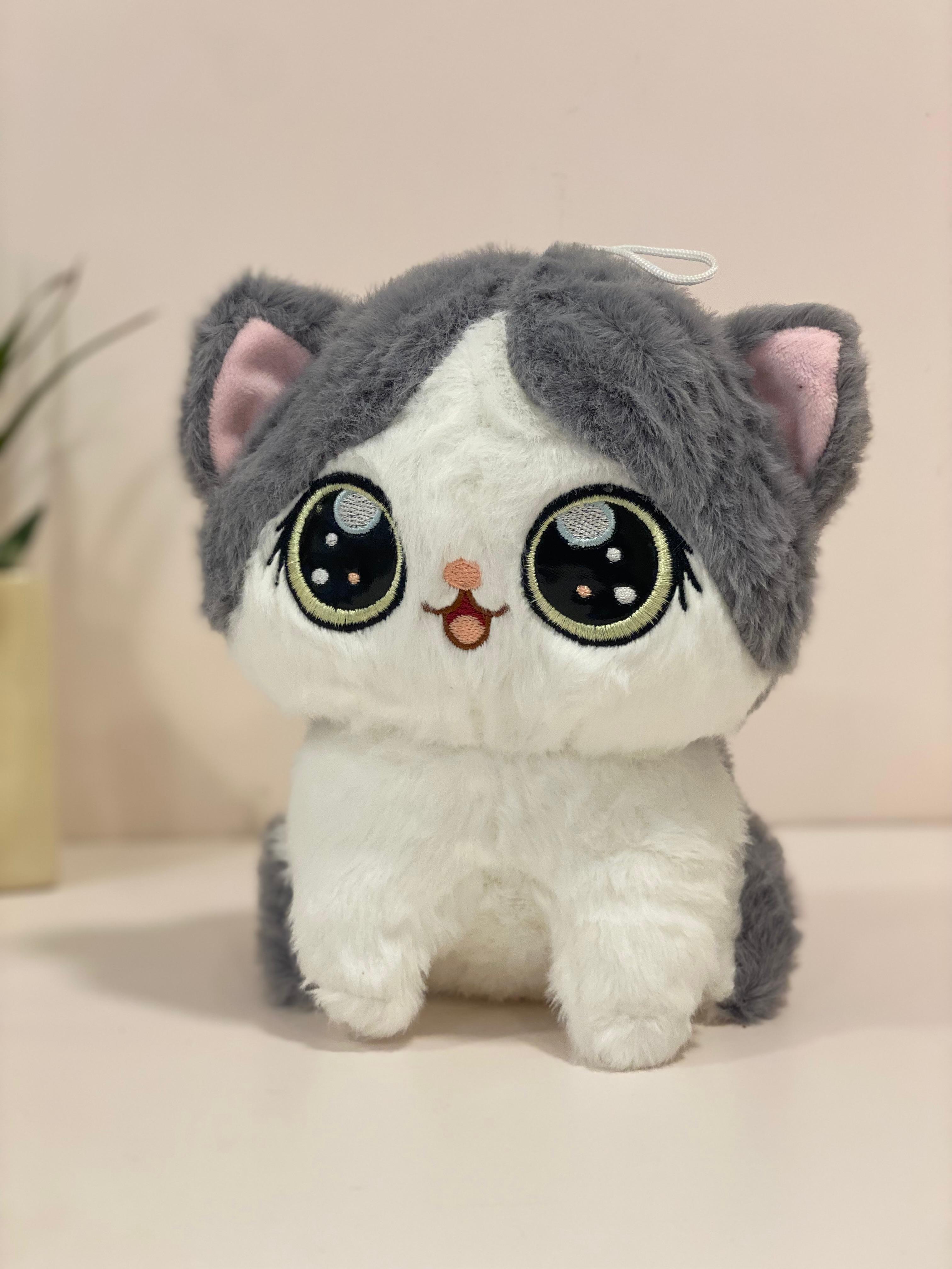 Big Eyed Anime Kitten Plush Toy