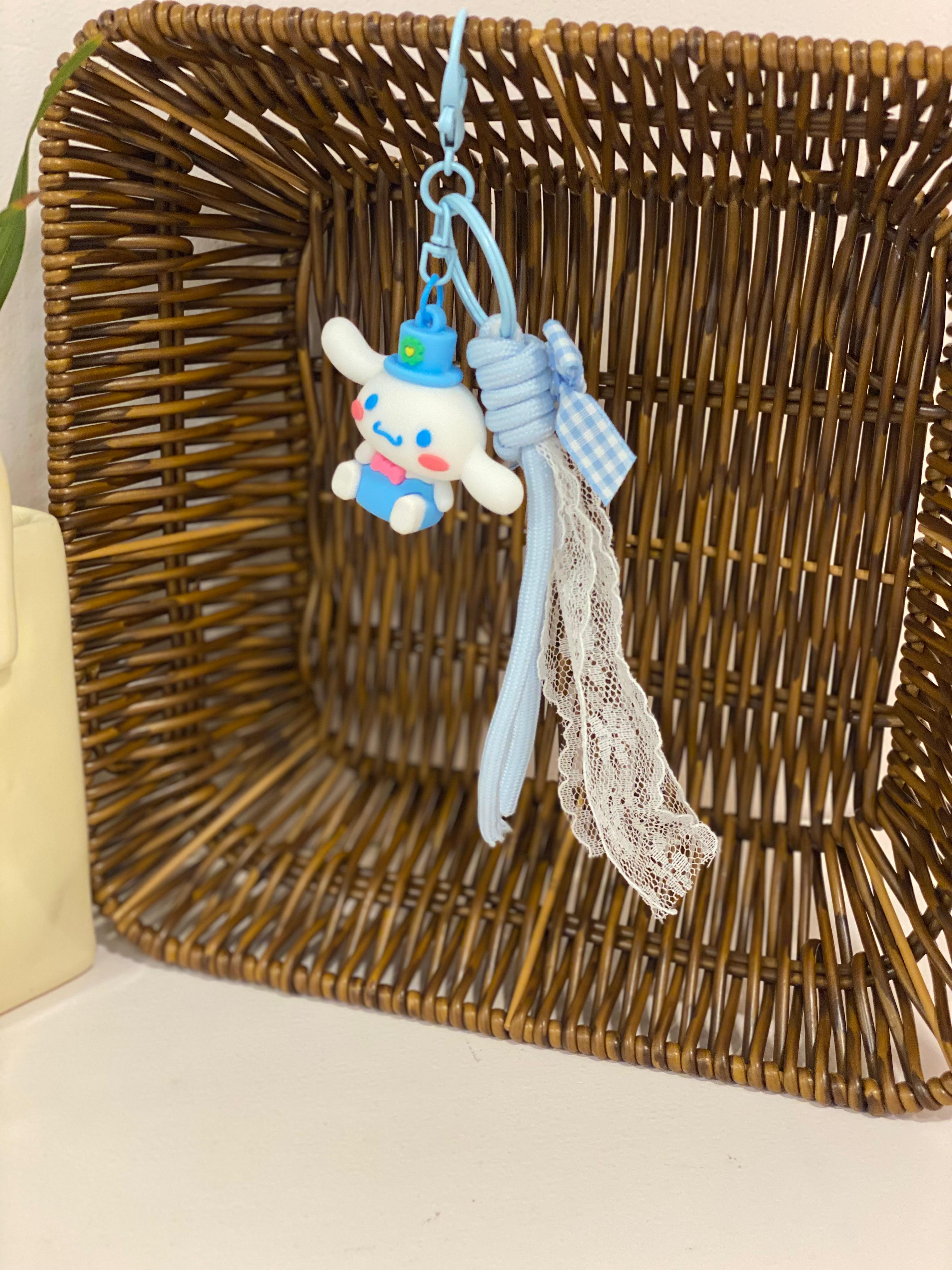 Sanrio Cinnamoroll Coquette Ribbon & Lace Keychain Charm