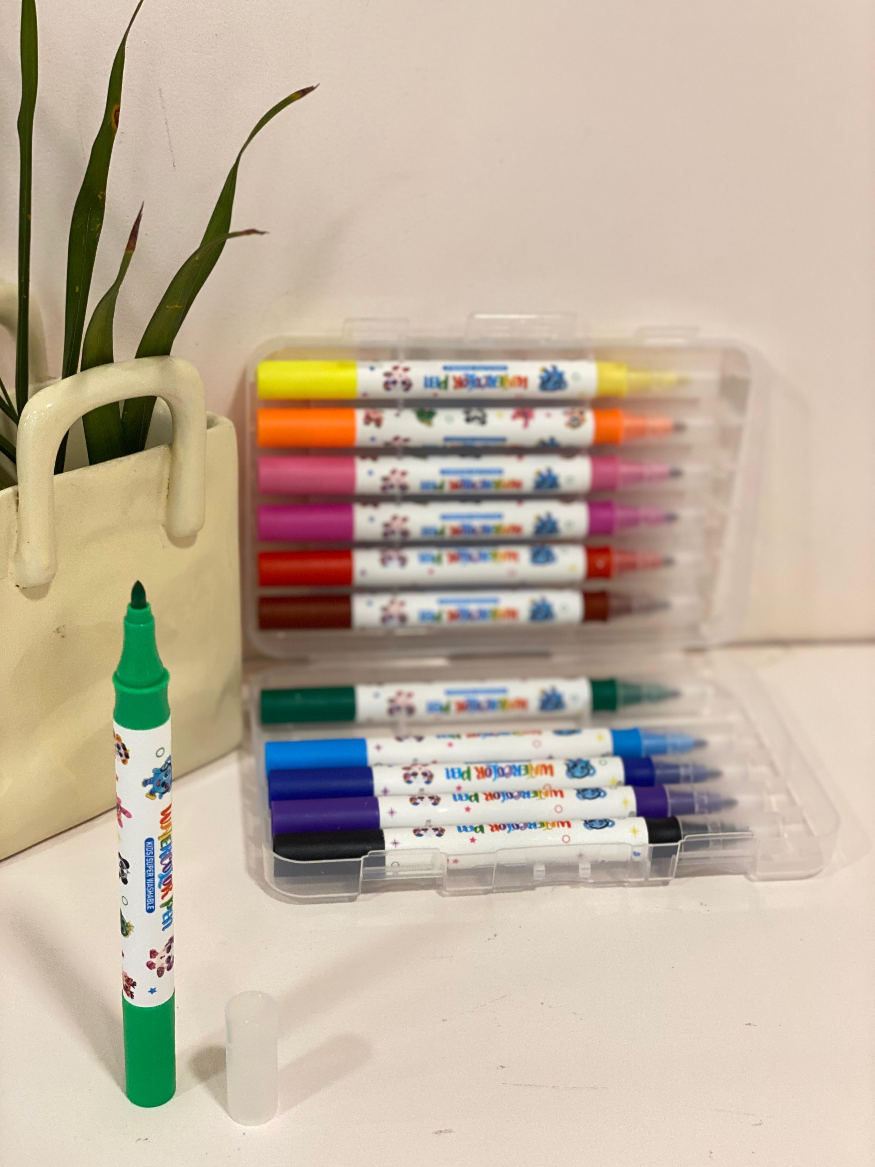 Super Washable Watercolor Pen Set (12-Piece)