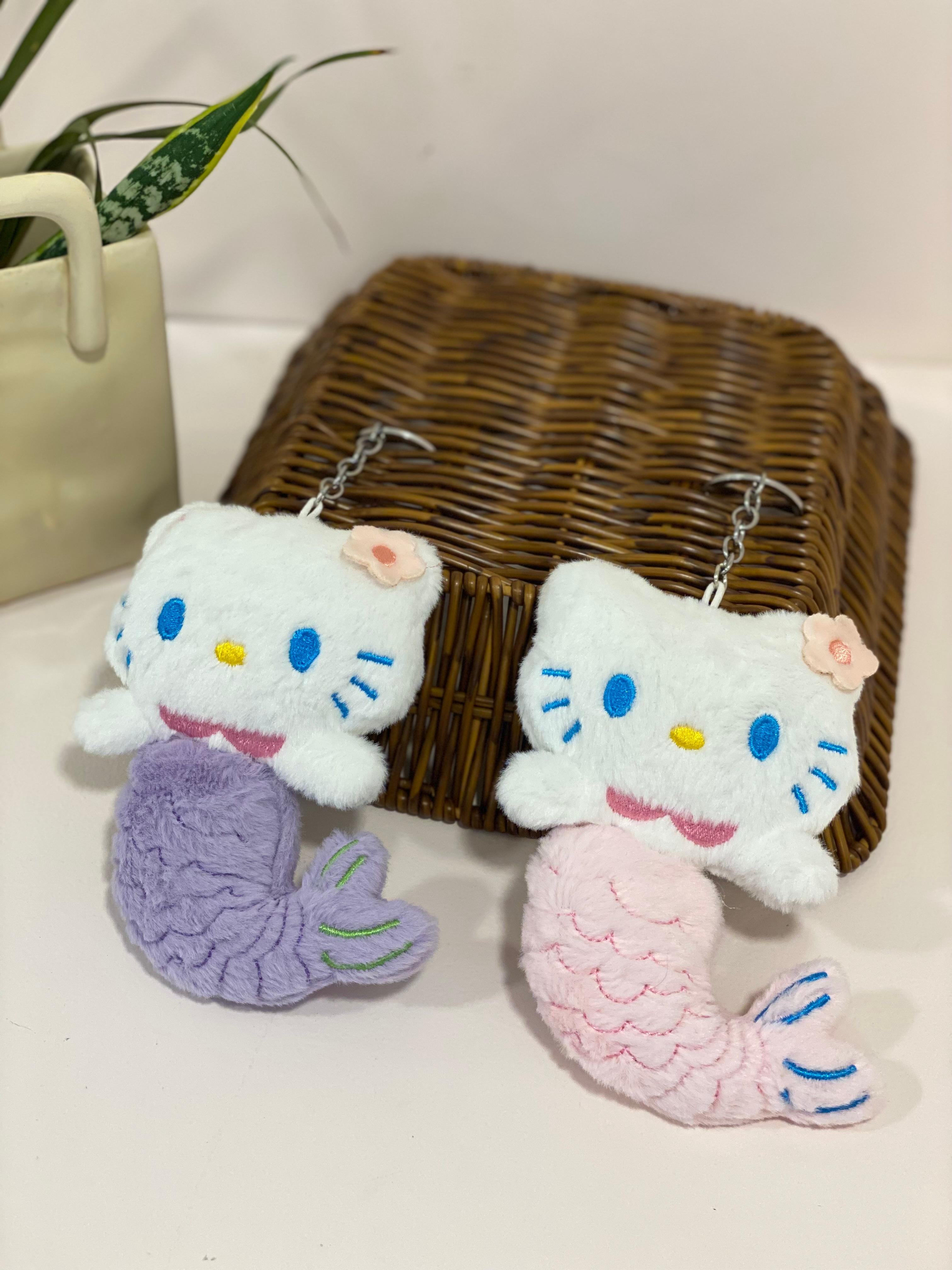 Plush Mermaid Cat Keychain Charm