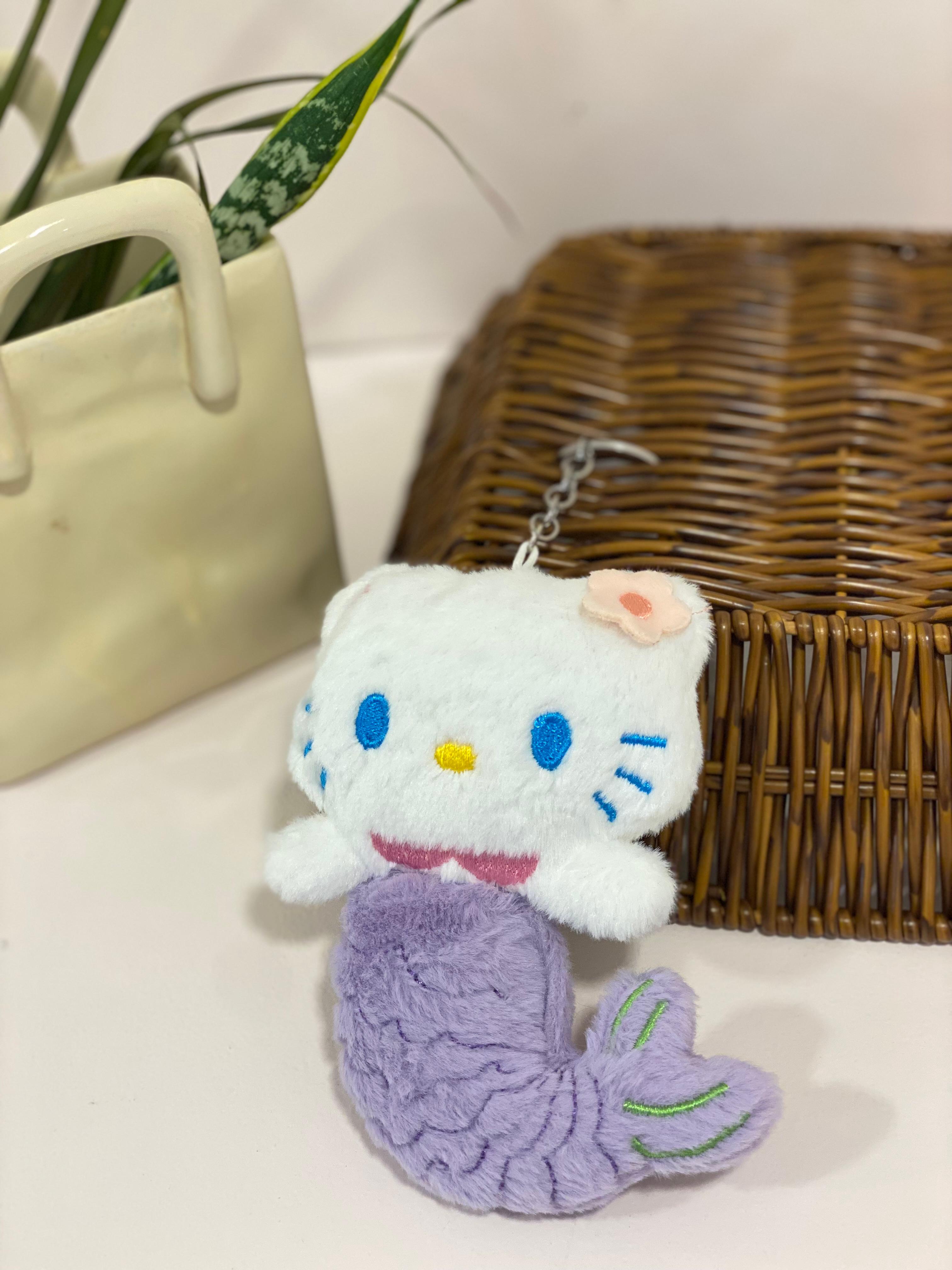 Plush Mermaid Cat Keychain Charm