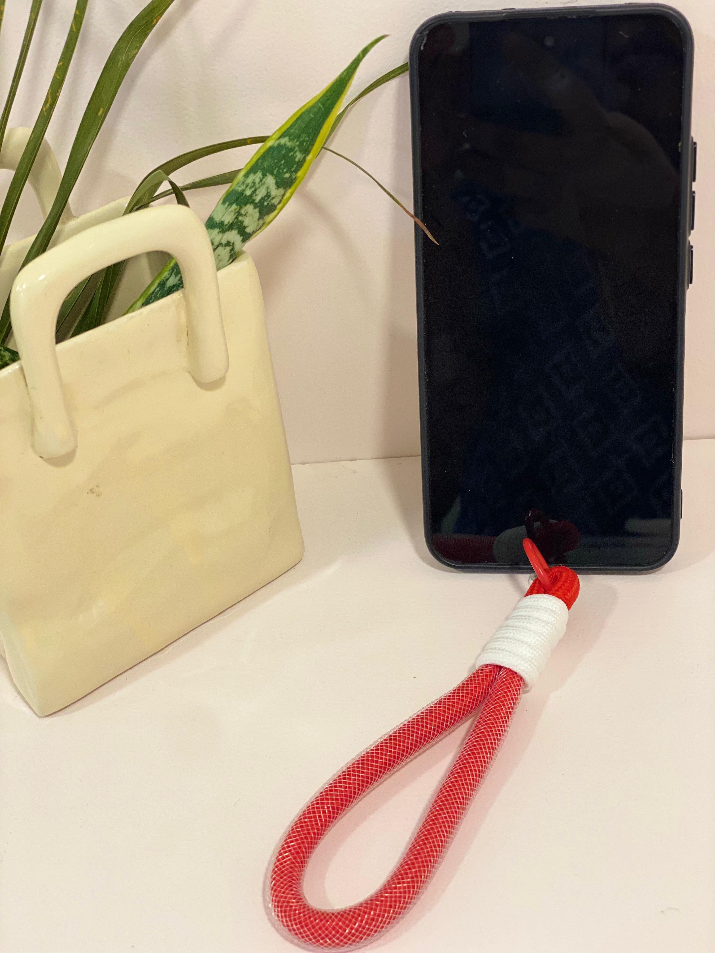 Minimalist Knotted Rope Phone Wristlet Strap