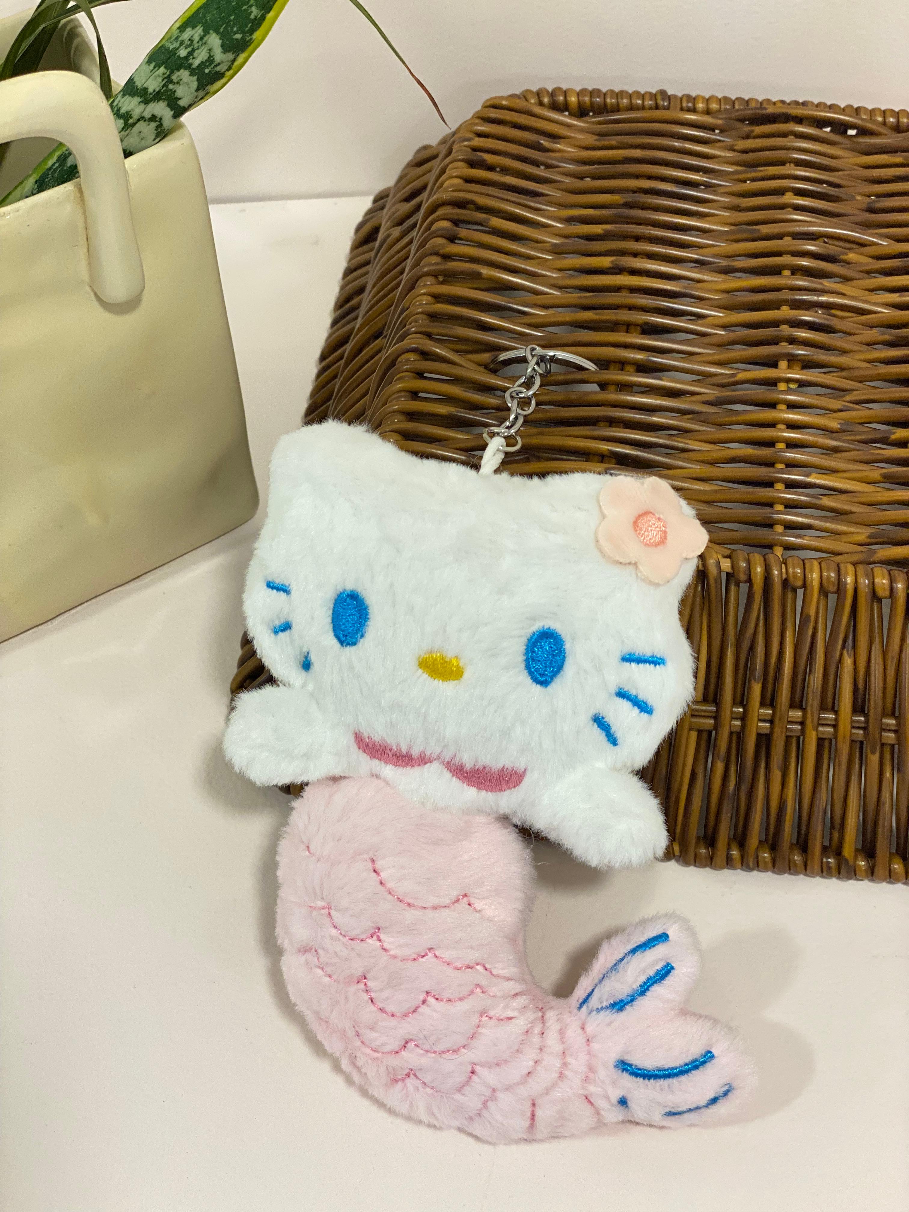 Plush Mermaid Cat Keychain Charm