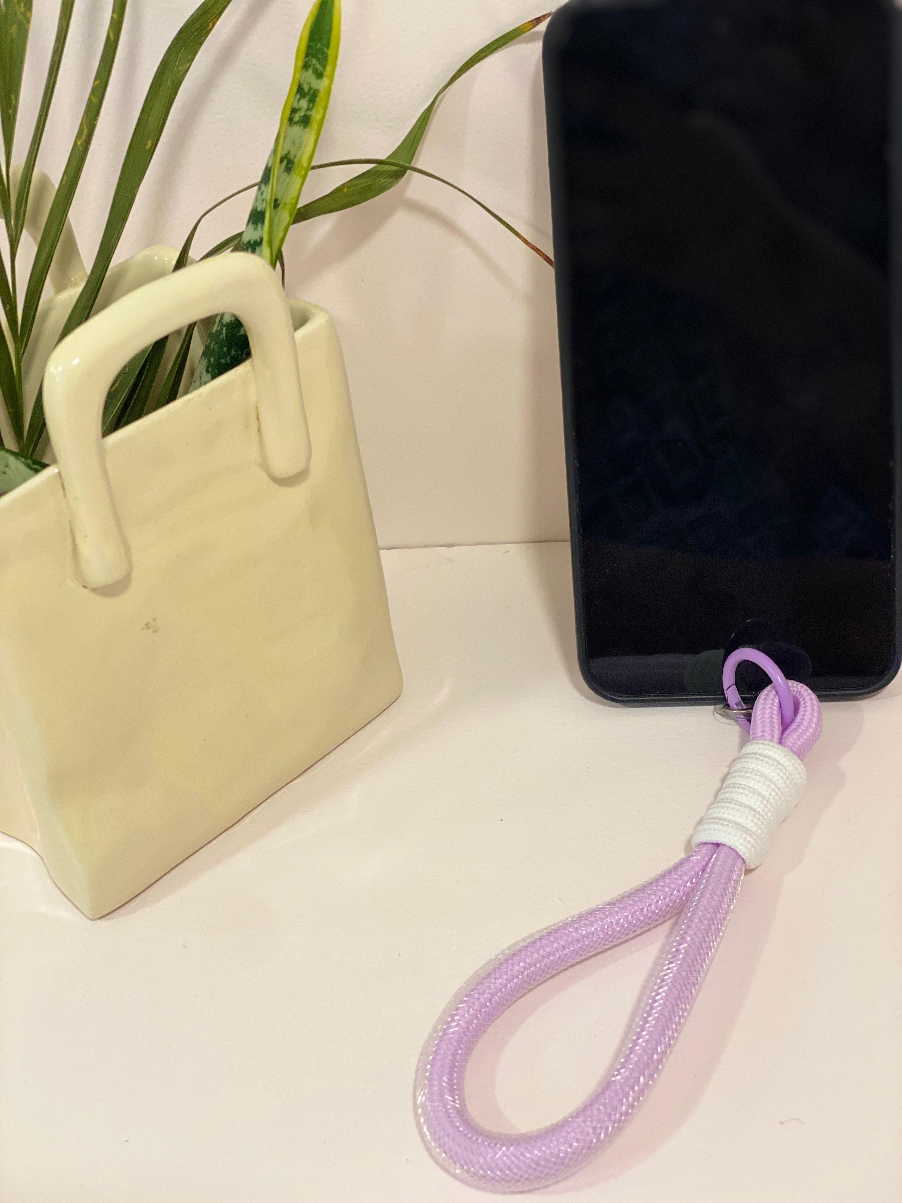 Minimalist Knotted Rope Phone Wristlet Strap