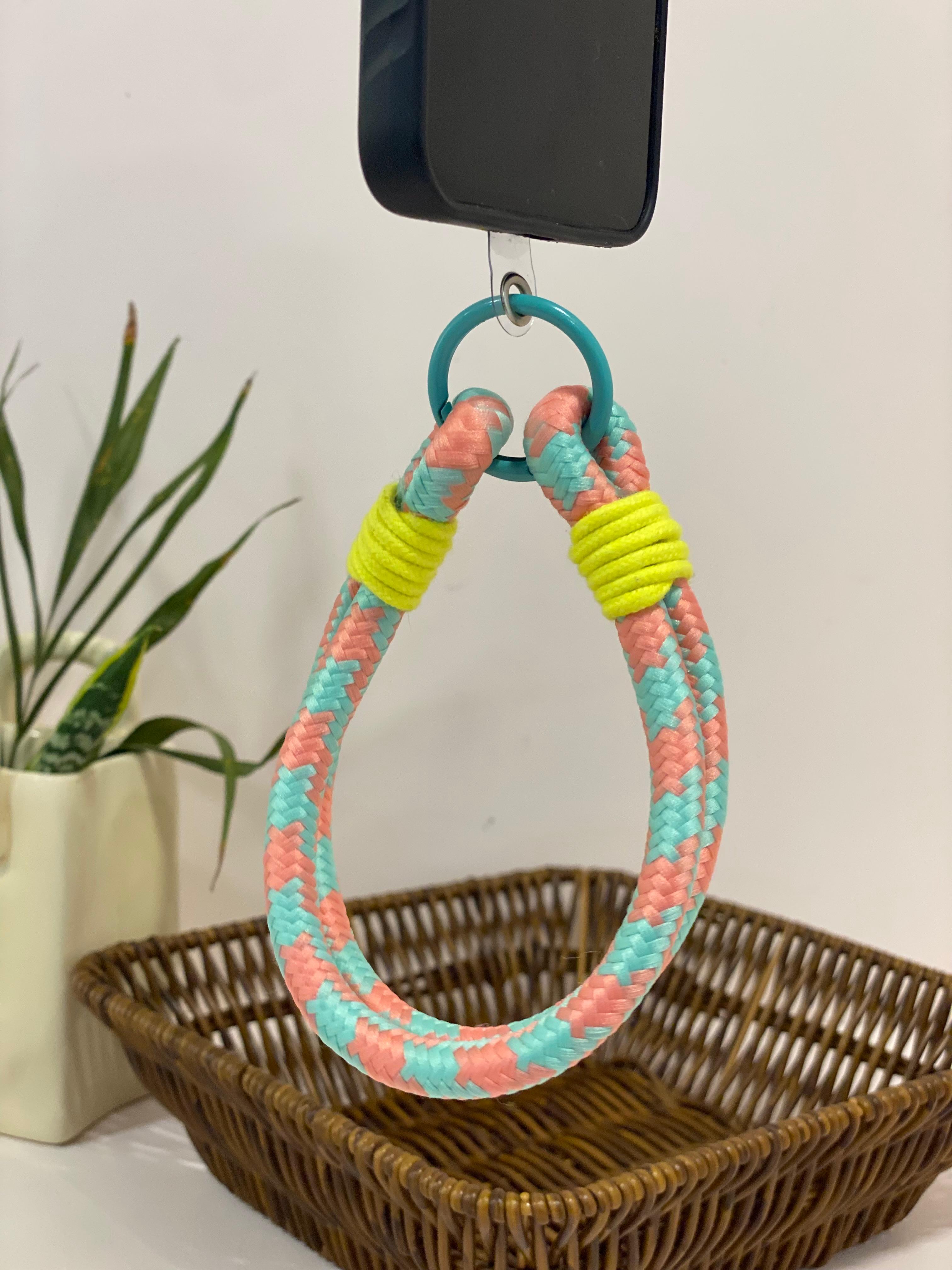 Braided Climbing Rope Phone Wristlet Strap