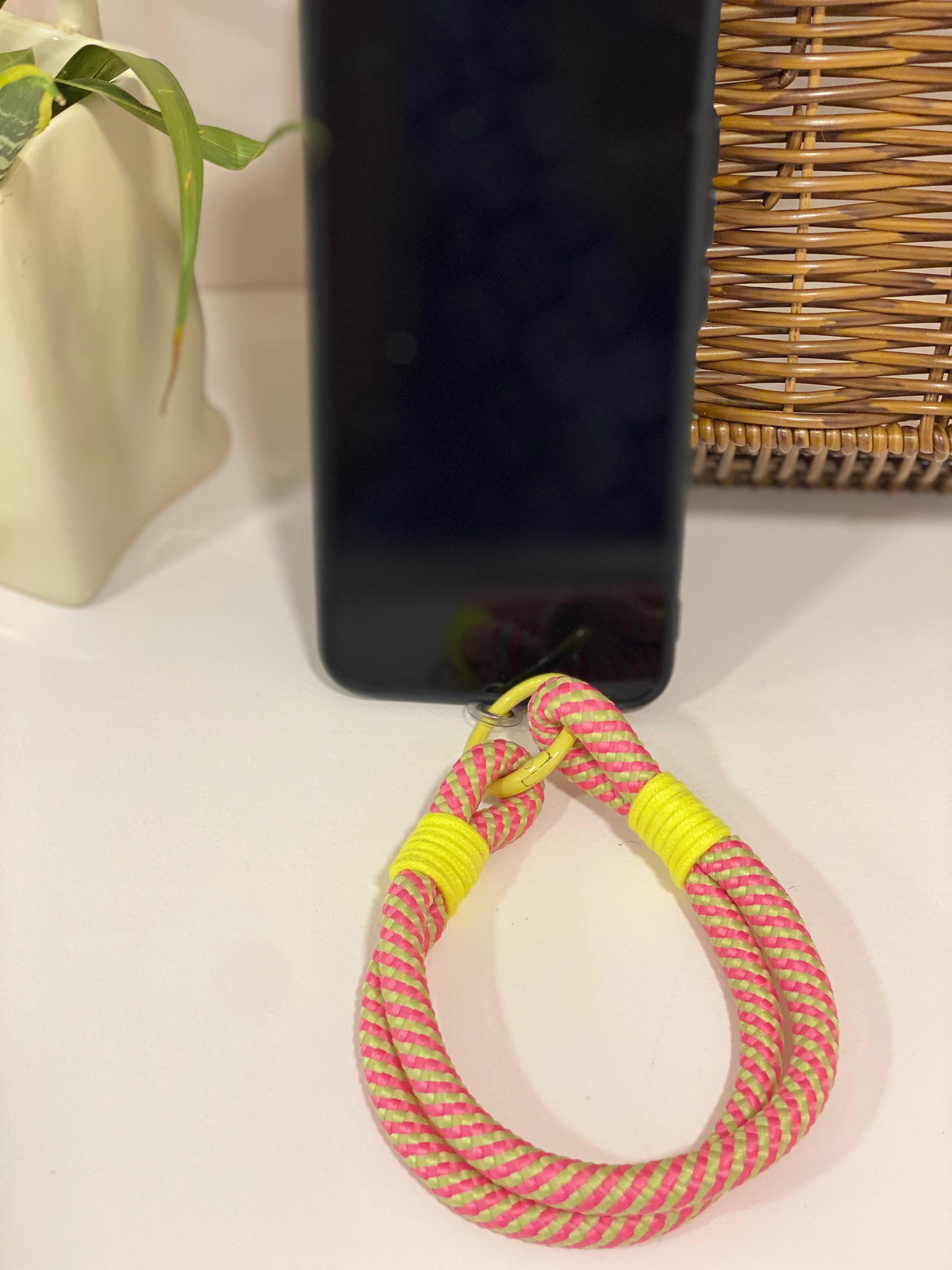 Braided Climbing Rope Phone Wristlet Strap