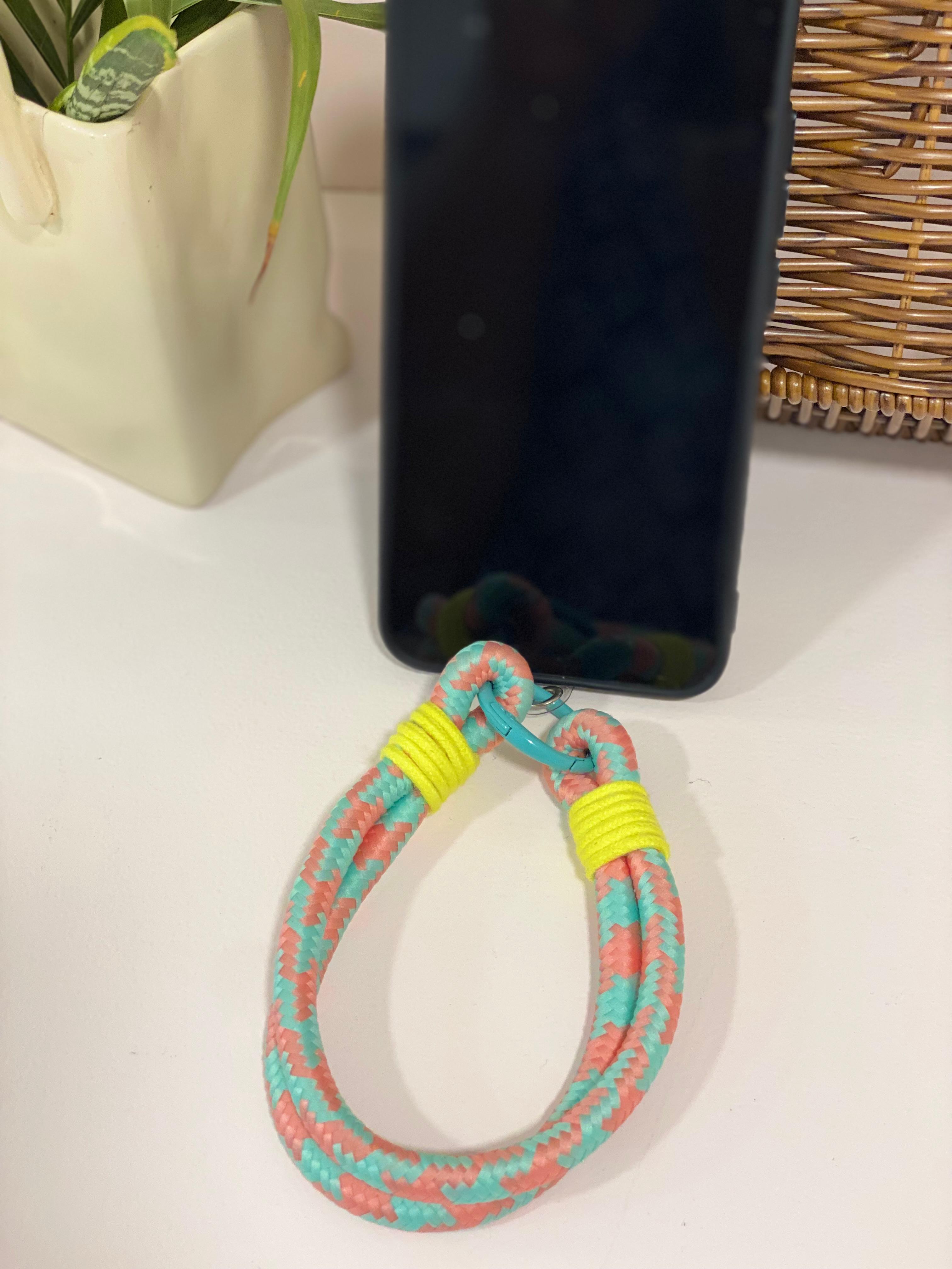 Braided Climbing Rope Phone Wristlet Strap
