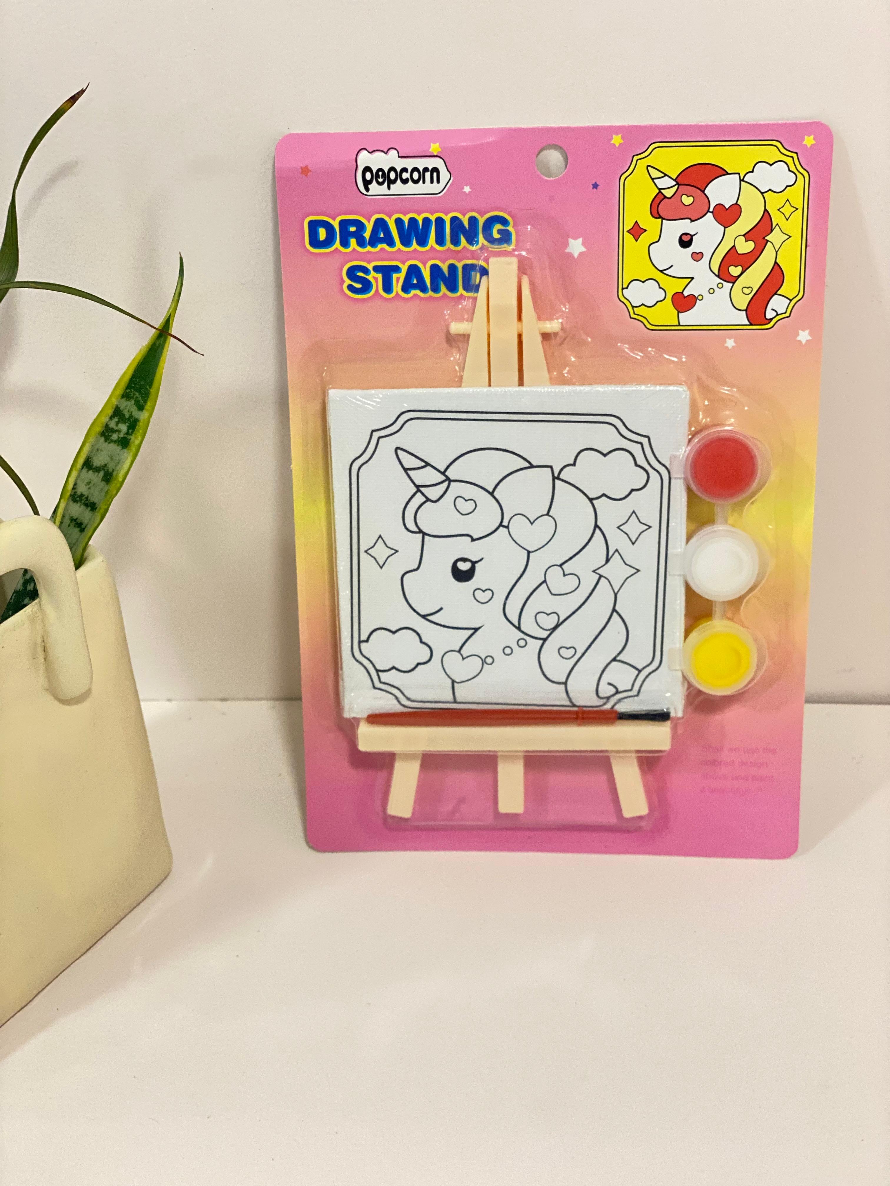Mini Unicorn Canvas Painting & Easel Stand Kit