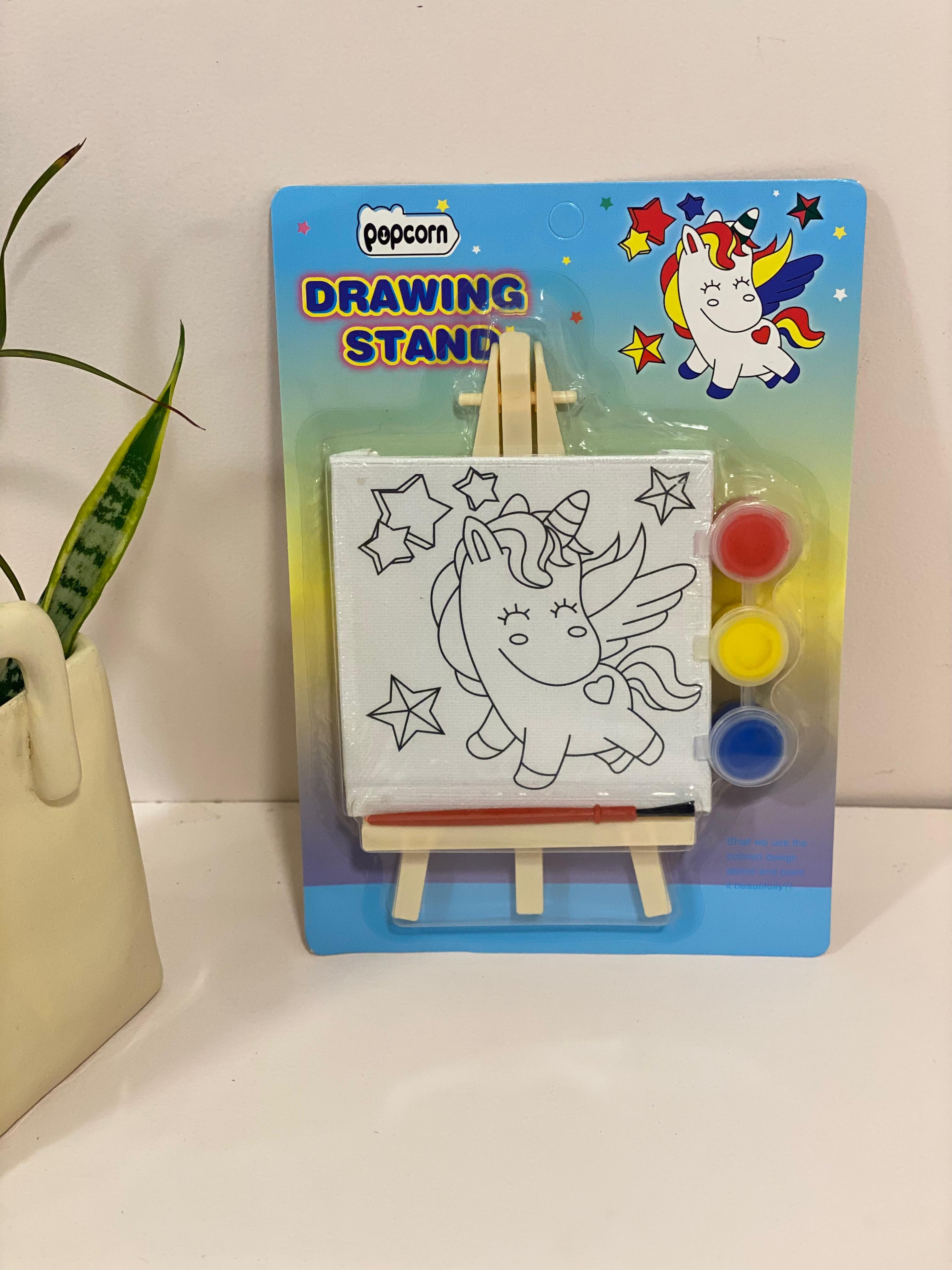 Mini Unicorn Canvas Painting & Easel Stand Kit