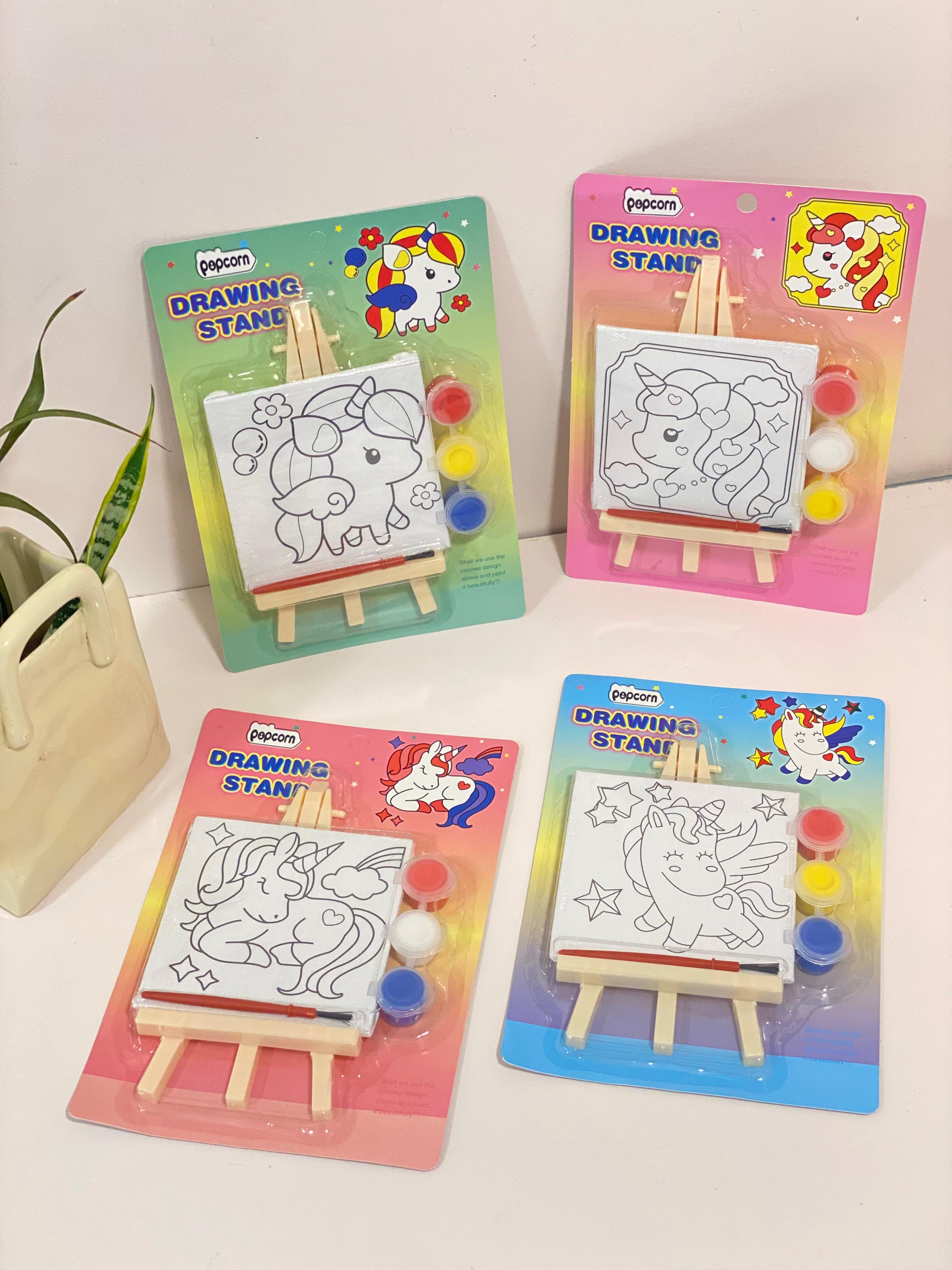 Mini Unicorn Canvas Painting & Easel Stand Kit