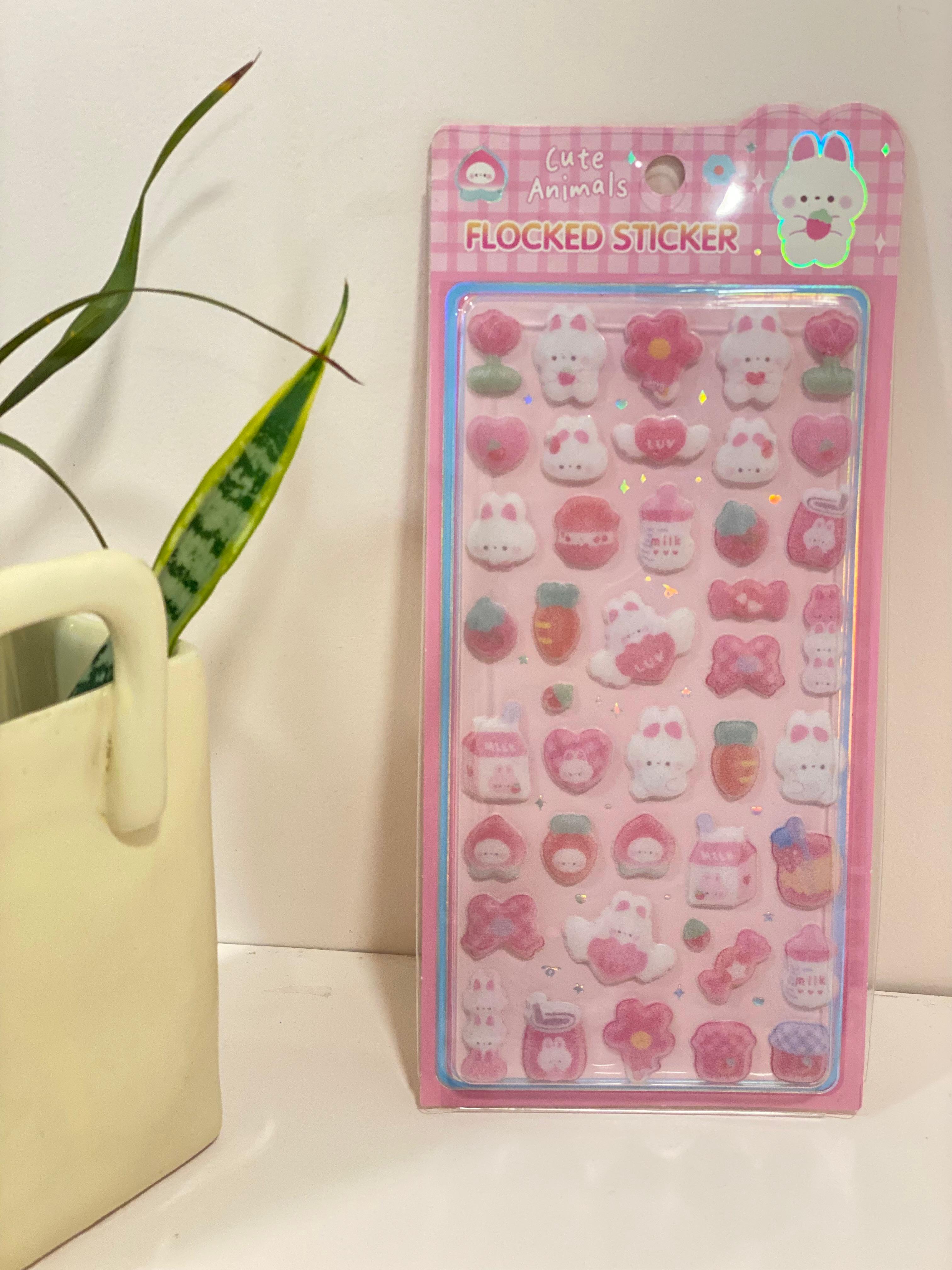Kawaii 3D Texture & Sparkling Sticker Sheets