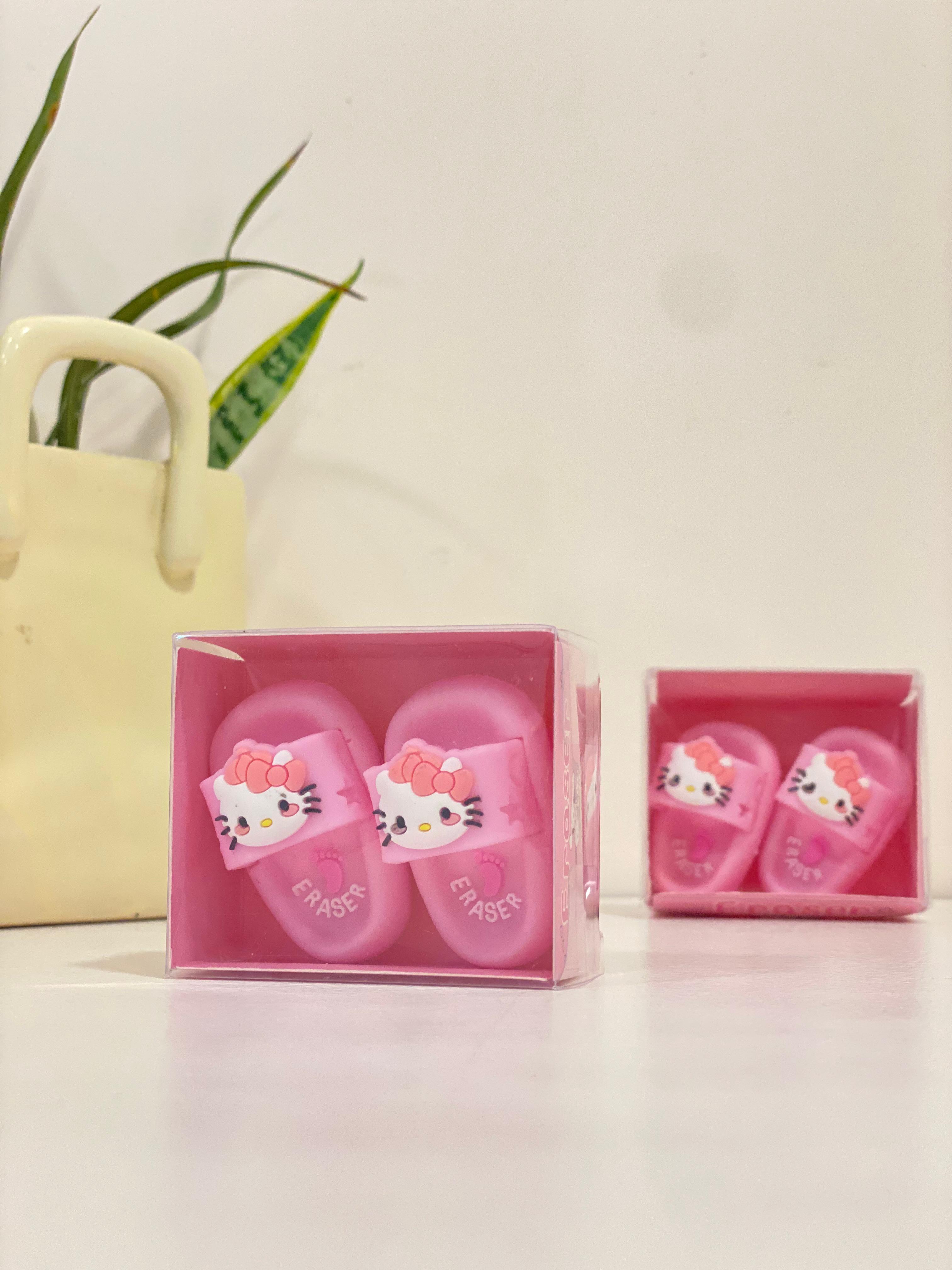 Novelty Sanrio Kitty Slide Sandals Eraser Set