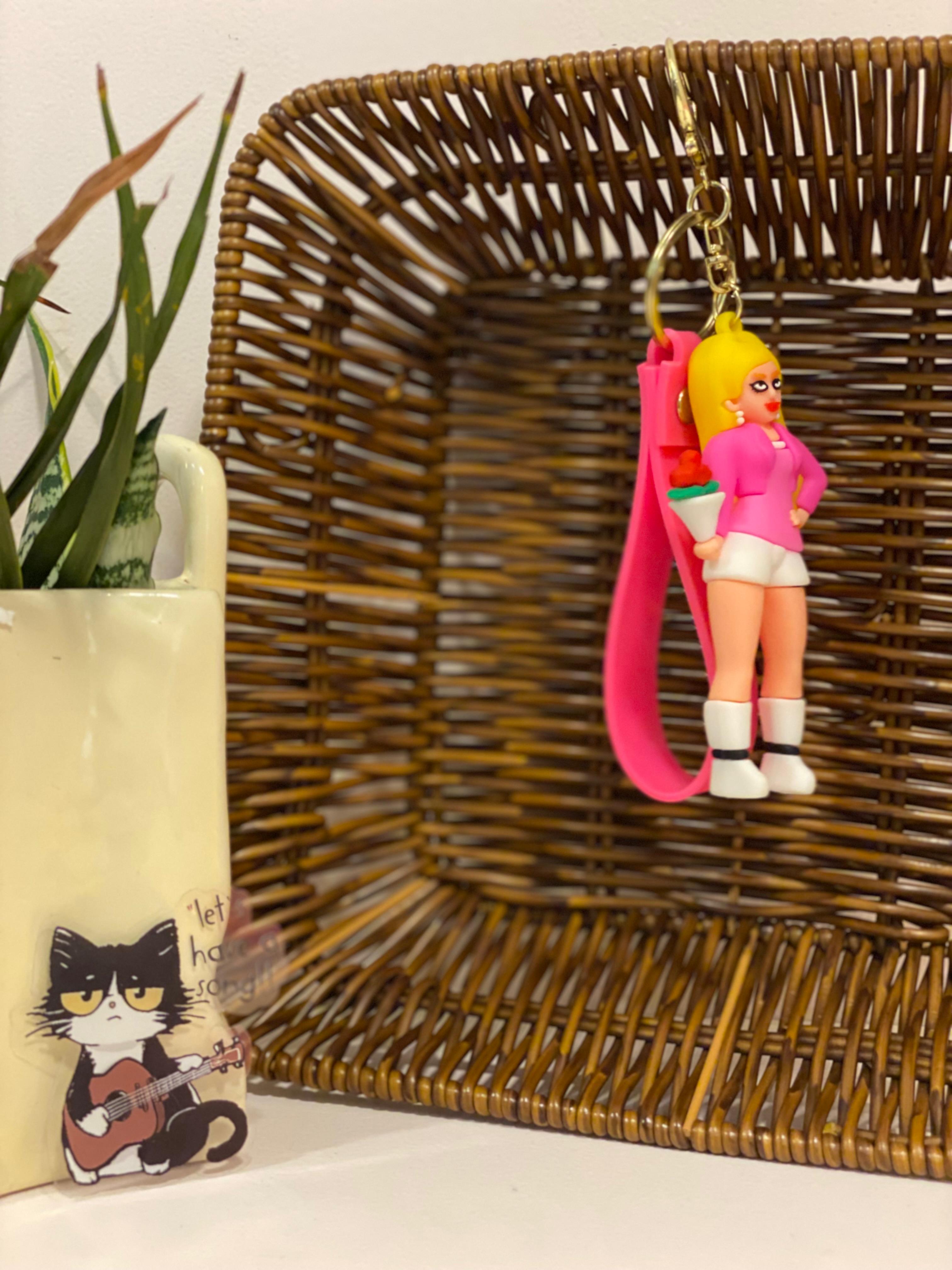 Barbie Doll 3D Silicone Keychain Charm