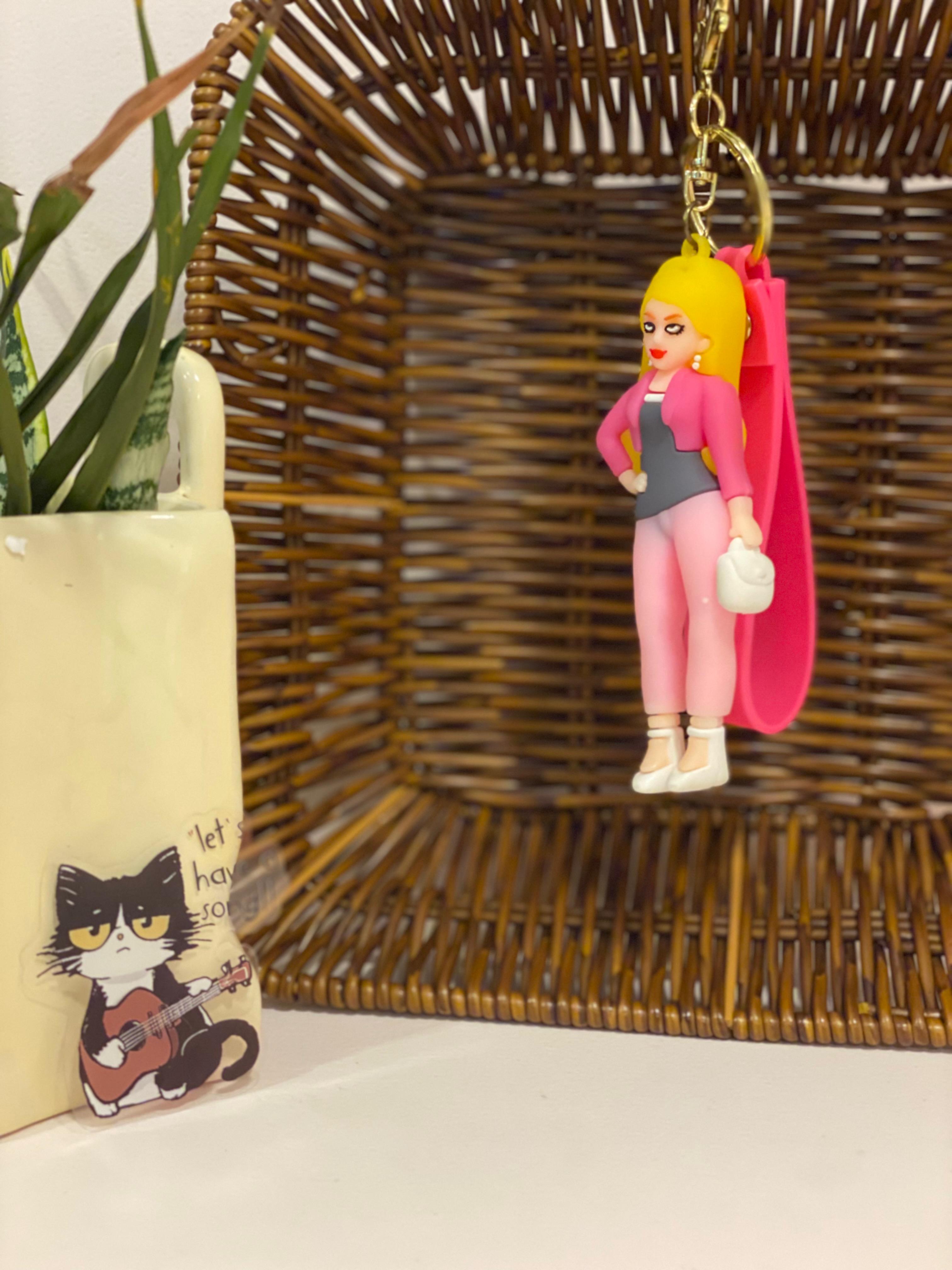 Barbie Doll 3D Silicone Keychain Charm