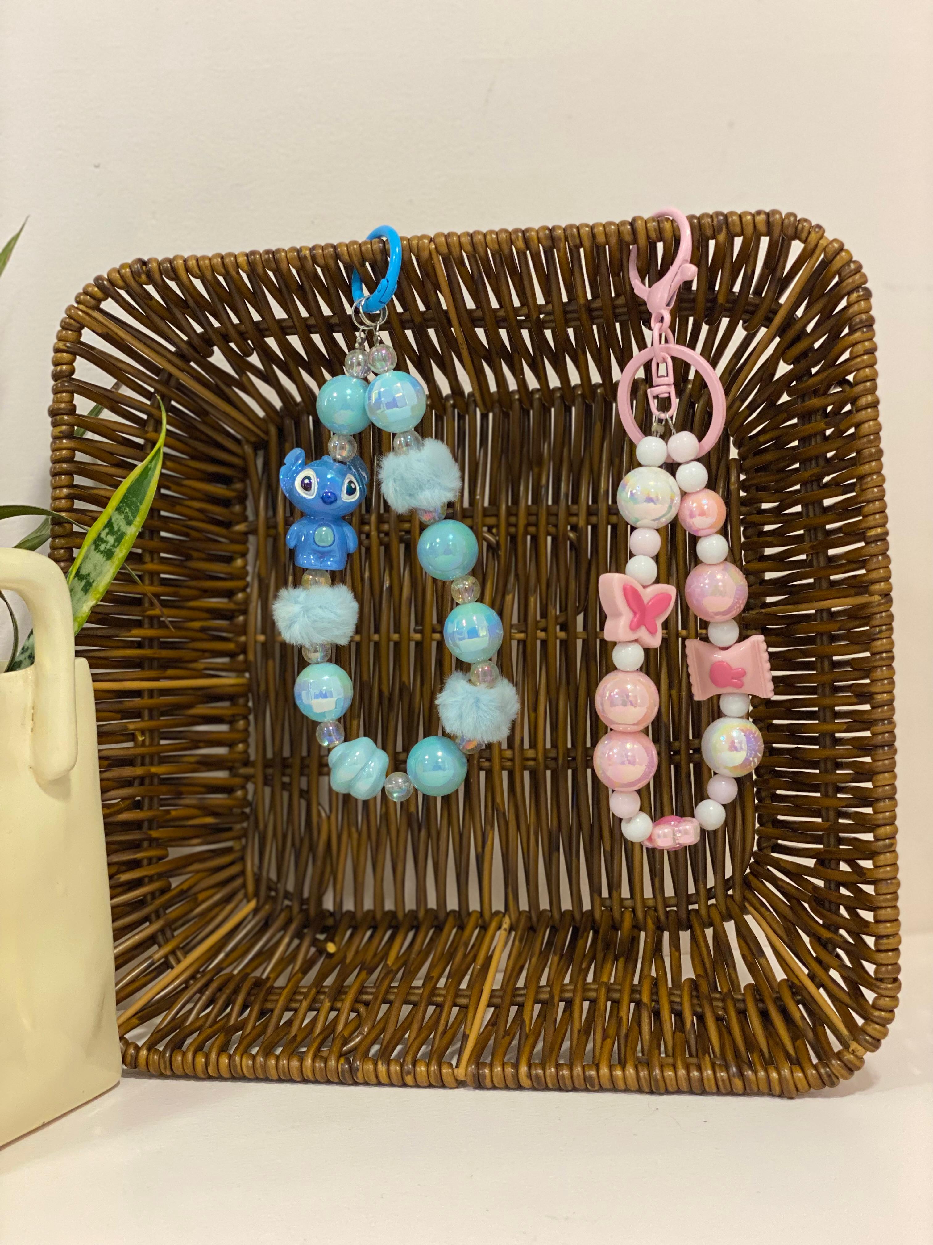 Kawaii Character & Charm Beaded Phone Lanyard