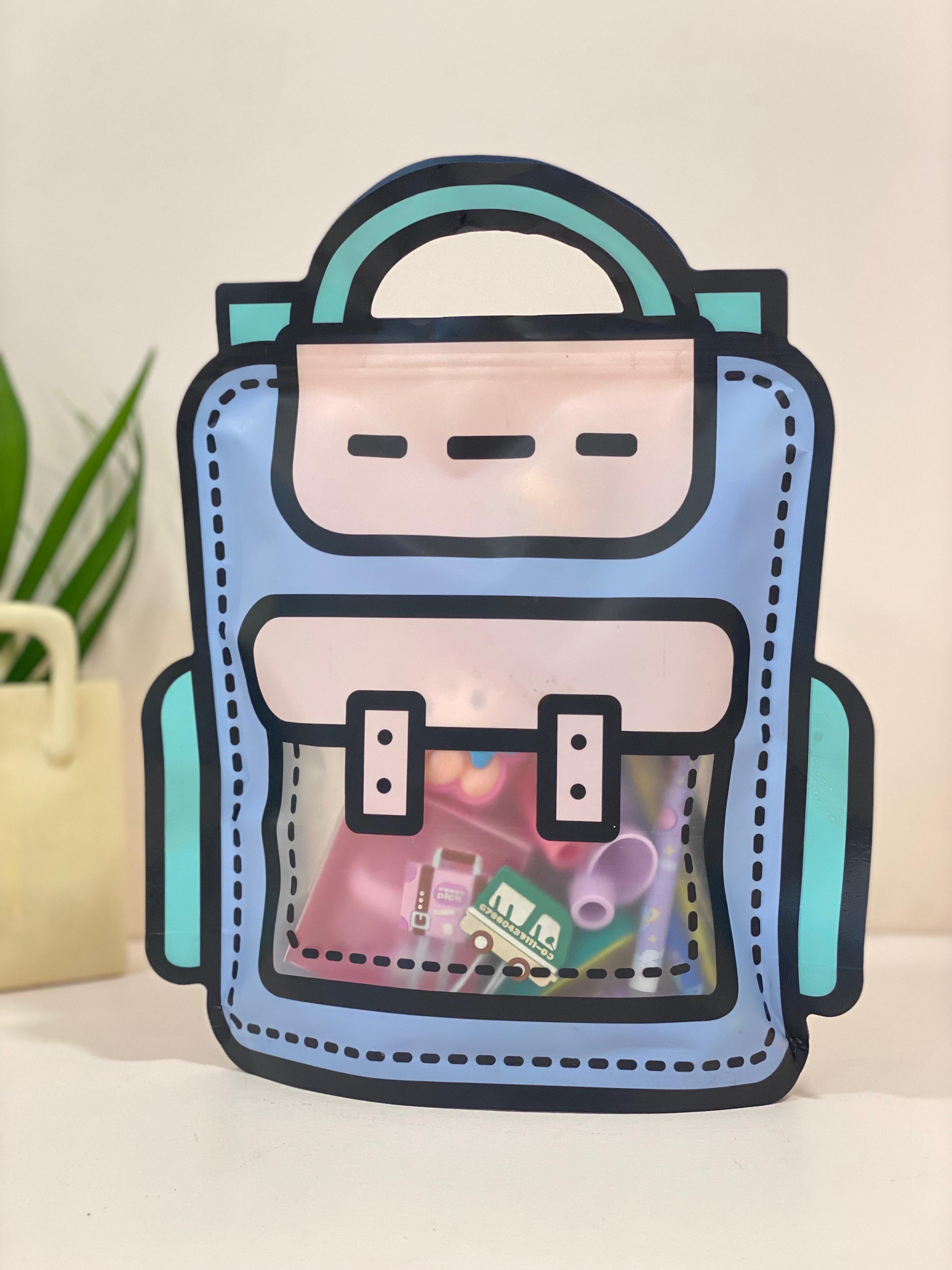 Kawaii 2D Backpack Pouch & Stationery Gift Set