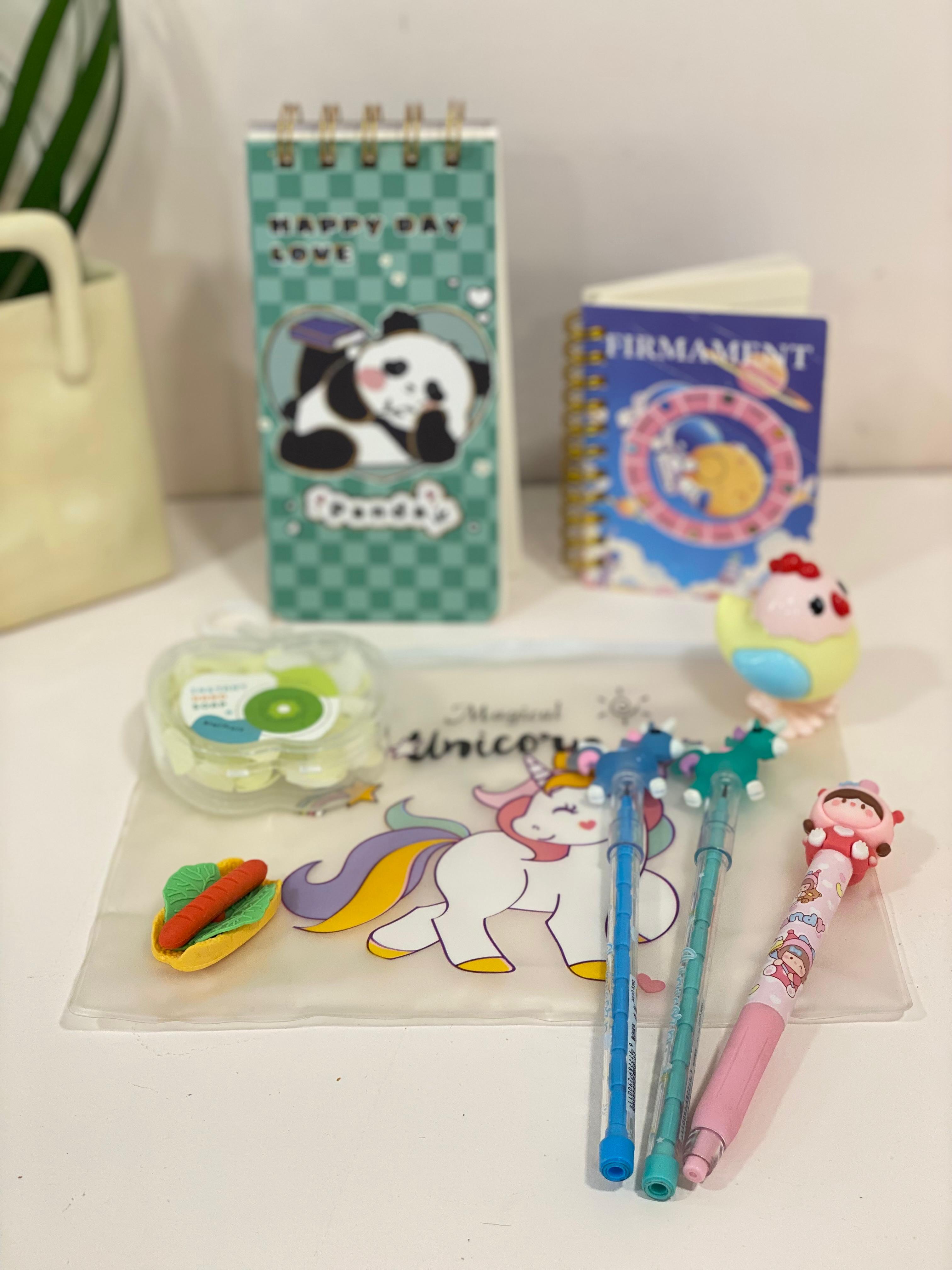 Kawaii Unicorn & Panda Stationery Bundle