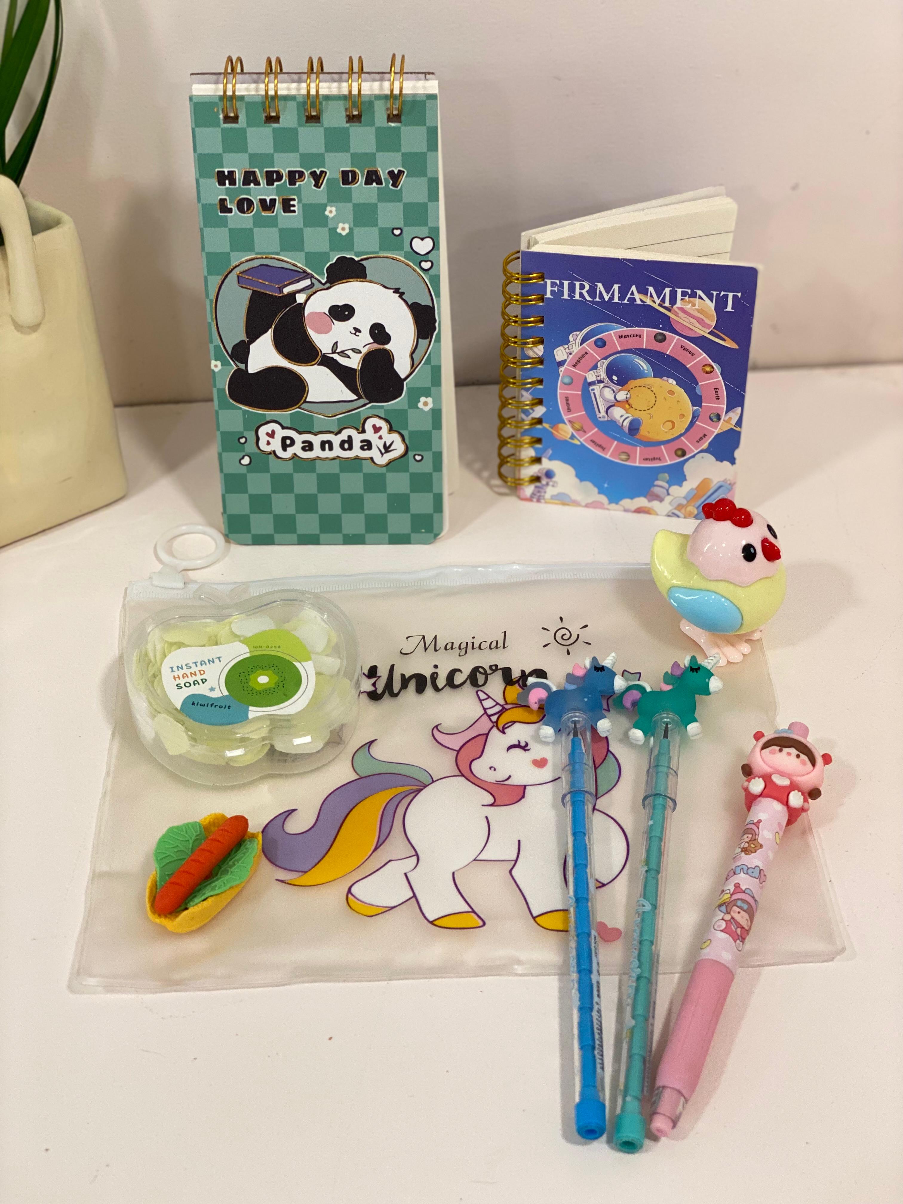 Kawaii Unicorn & Panda Stationery Bundle