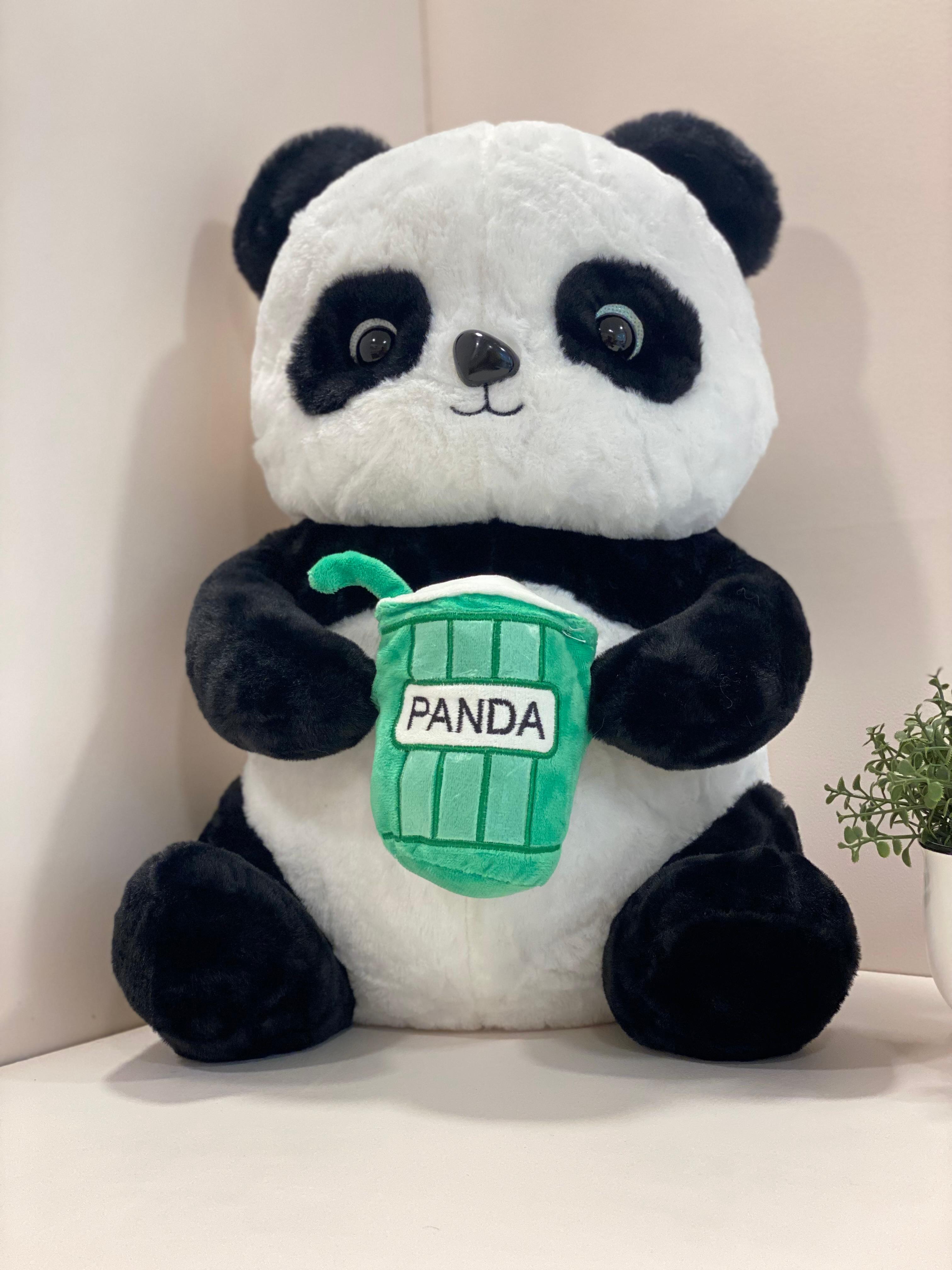 Giant Panda Plush Toy – Soft Cuddly Stuffed Animal with Cute Milk Bottle (Kids & Gift Edition)