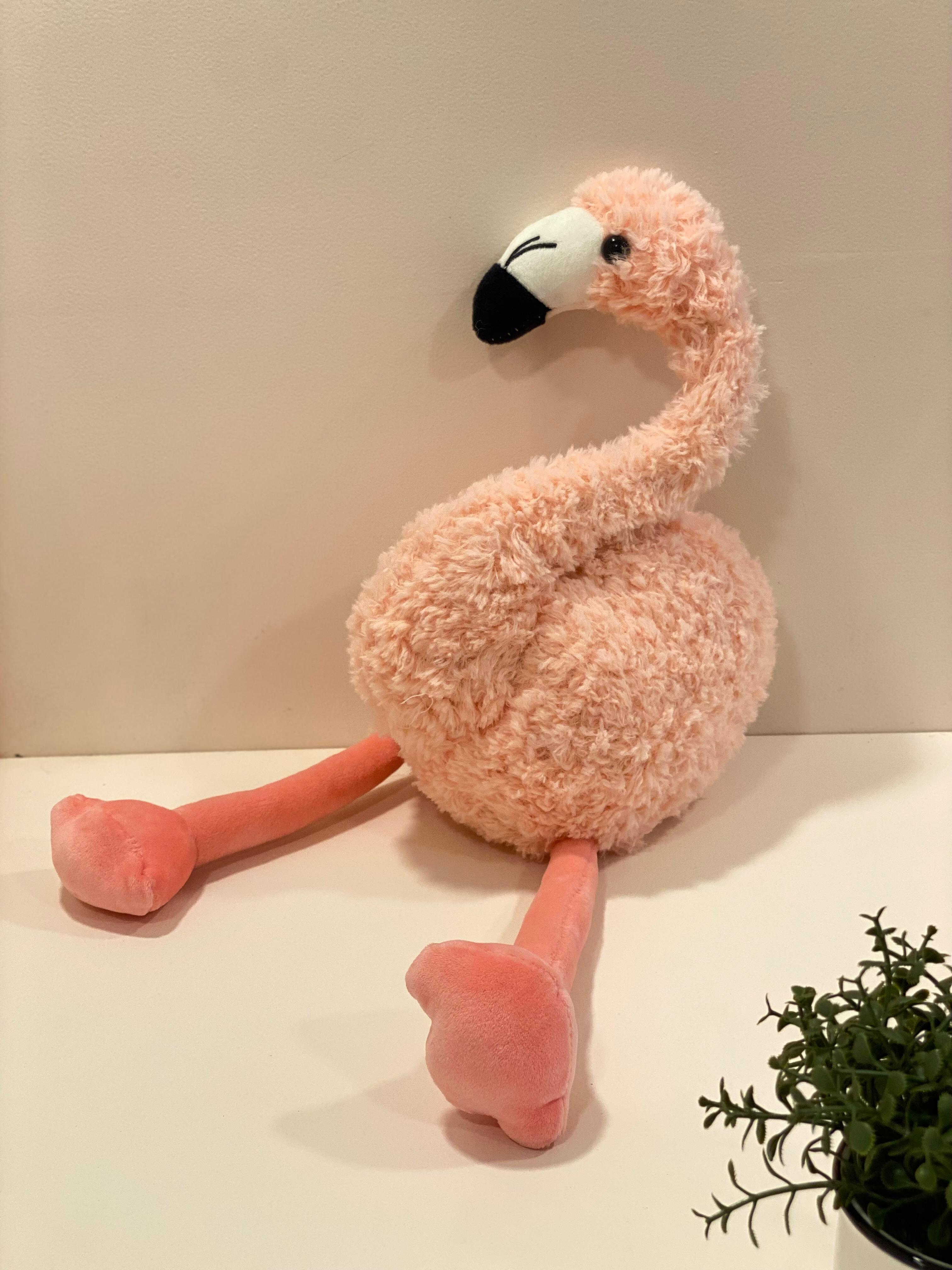 Pink Flamingo Plush Toy – Soft Long-Legged Stuffed Animal for Kids, Décor & Gifting