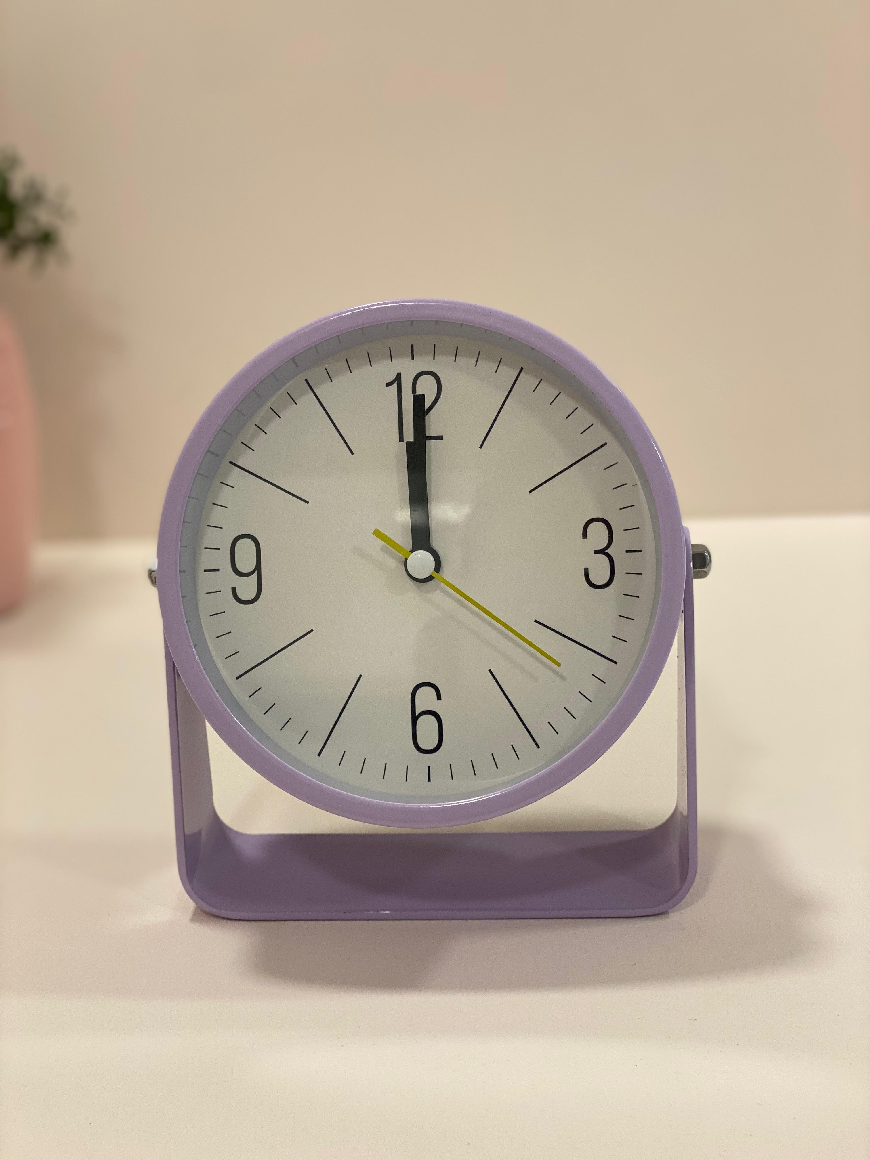 Aesthetic Pastel Desk Clock – Modern Minimal Table Clock for Home & Office