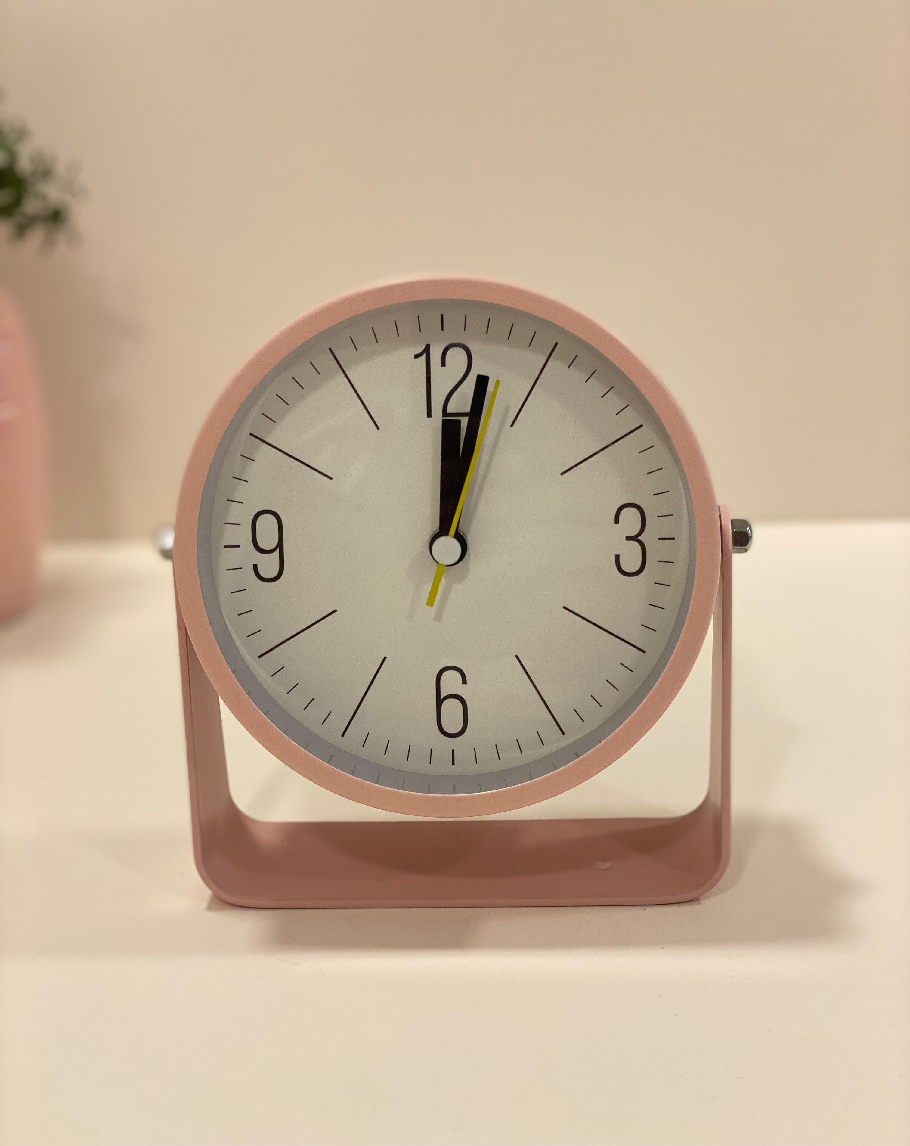 Aesthetic Pastel Desk Clock – Modern Minimal Table Clock for Home & Office