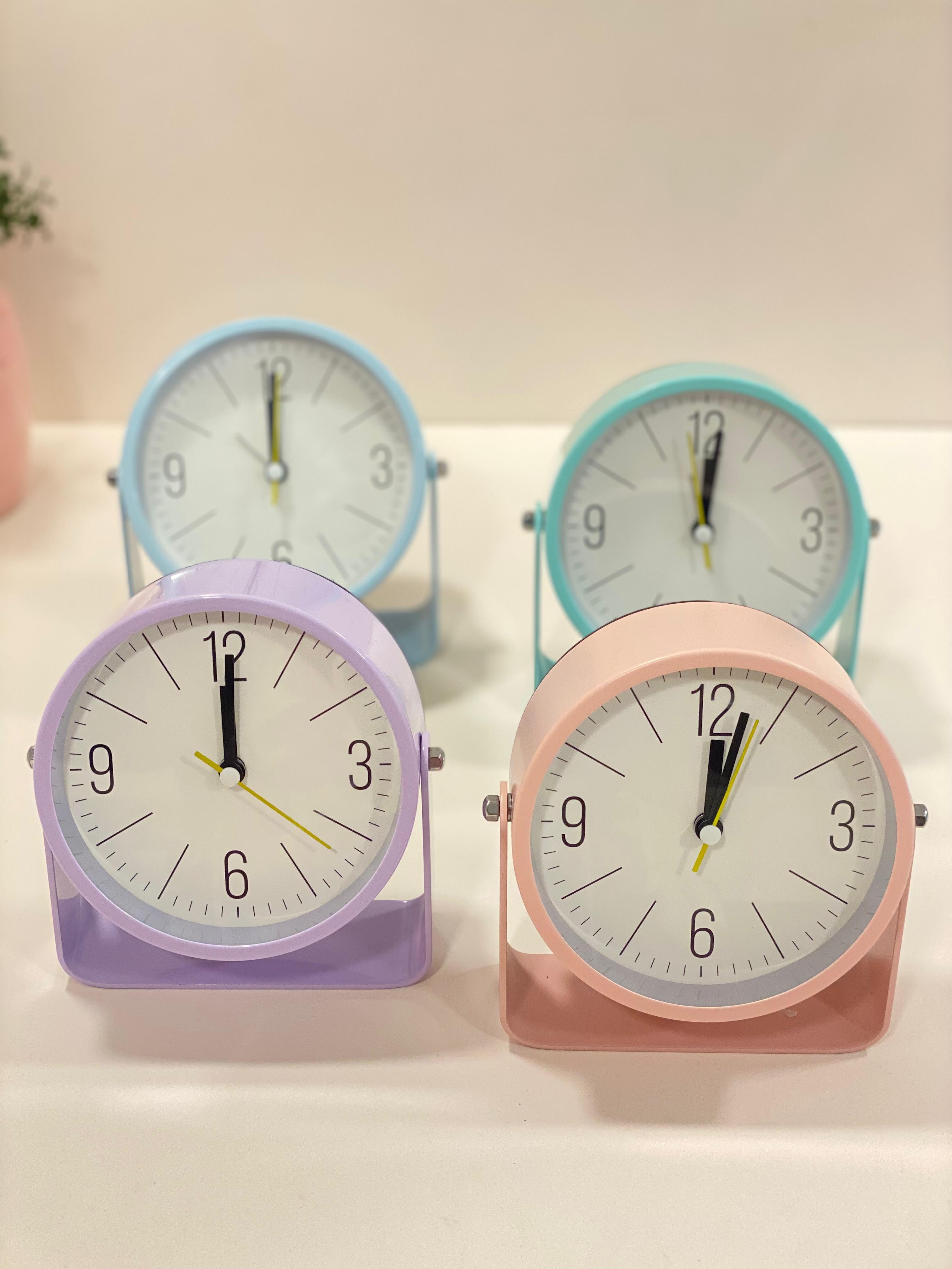 Aesthetic Pastel Desk Clock – Modern Minimal Table Clock for Home & Office