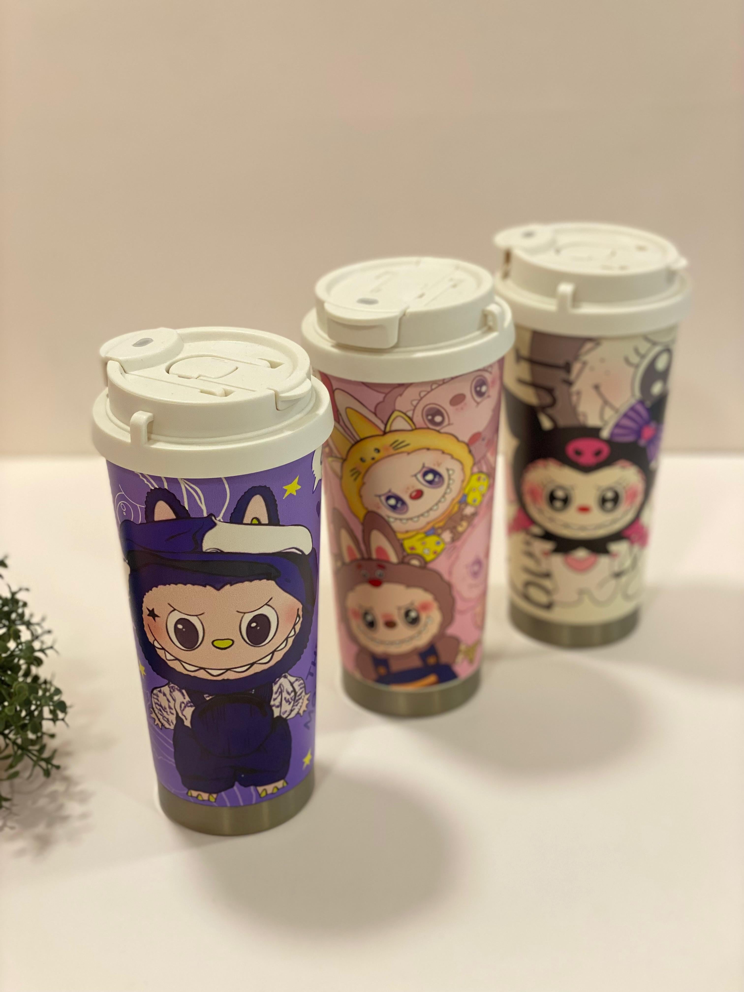 Cute Character Stainless Steel Tumbler – Leak-Proof Travel Cup for Kids & Adults (Cartoon Edition)