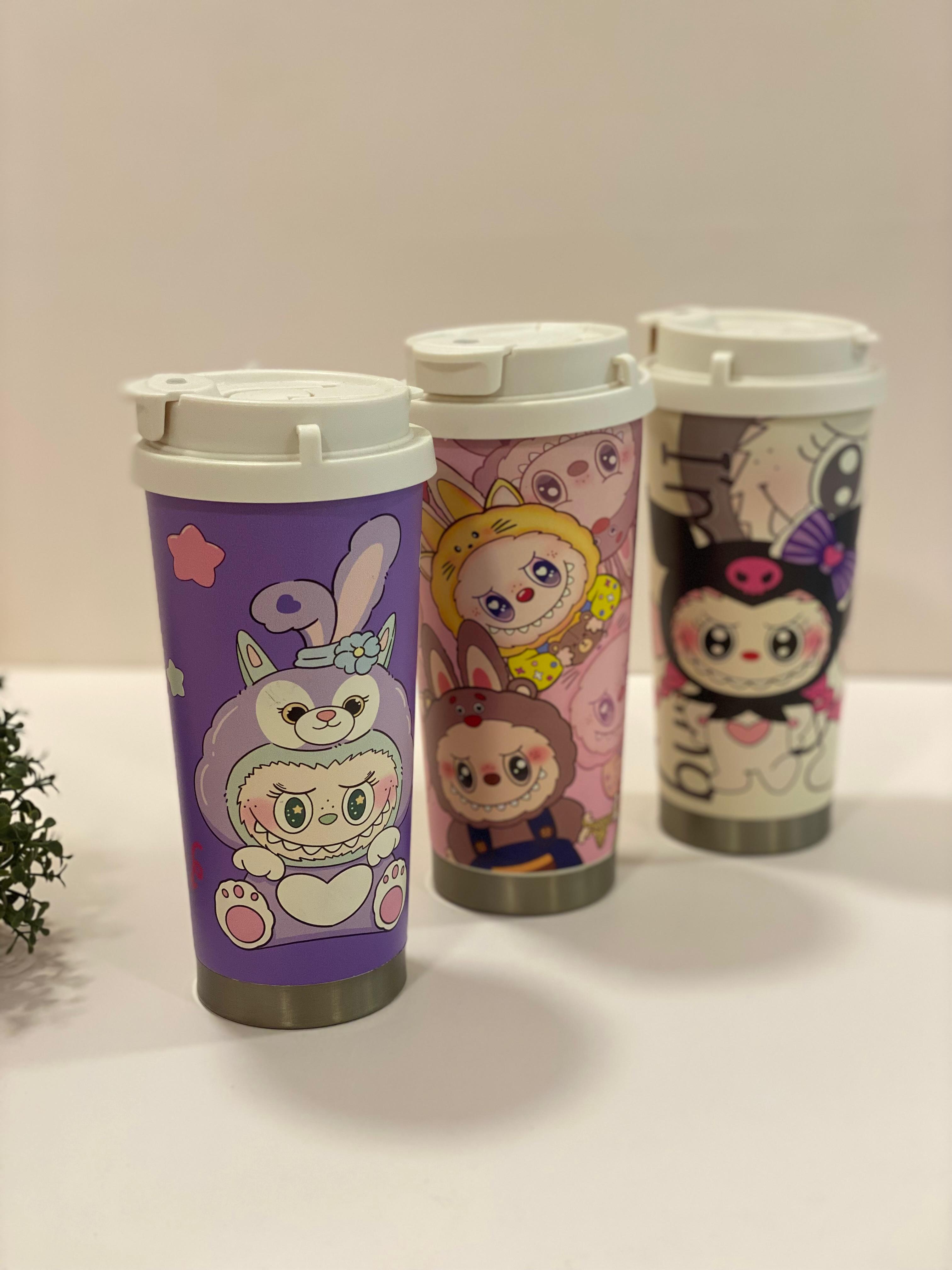 Cute Character Stainless Steel Tumbler – Leak-Proof Travel Cup for Kids & Adults (Cartoon Edition)