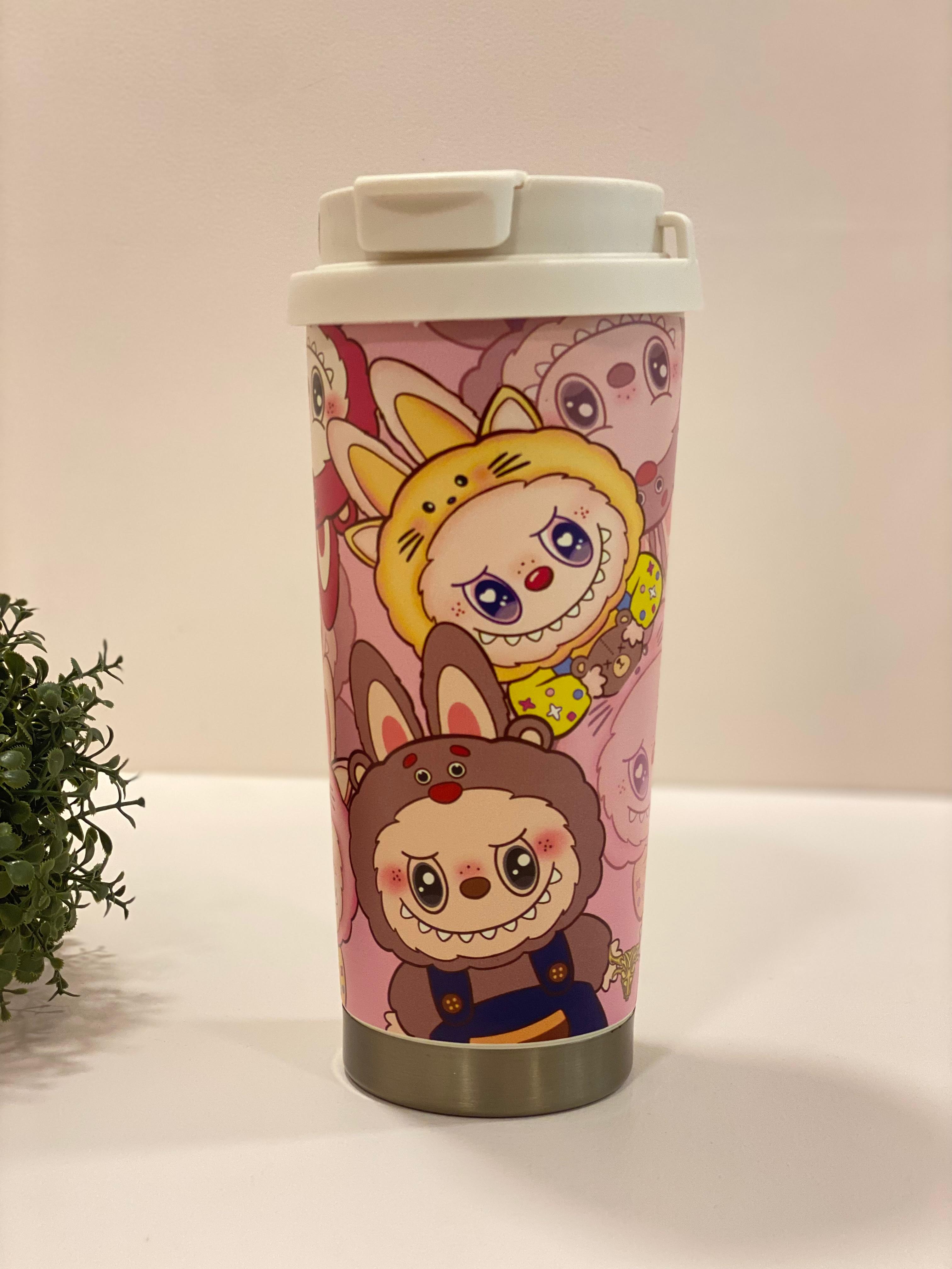 Cute Character Stainless Steel Tumbler – Leak-Proof Travel Cup for Kids & Adults (Cartoon Edition)