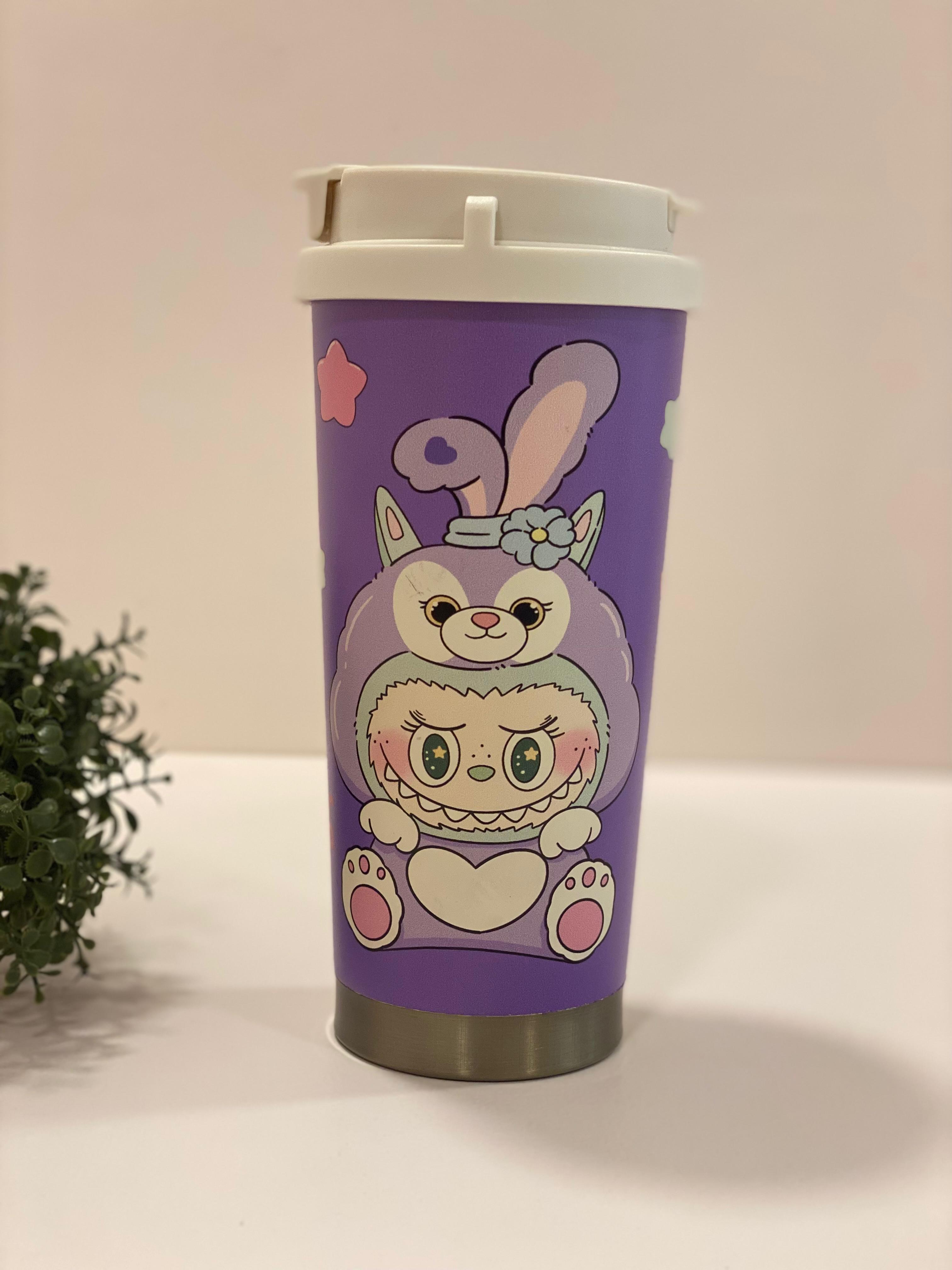 Cute Character Stainless Steel Tumbler – Leak-Proof Travel Cup for Kids & Adults (Cartoon Edition)