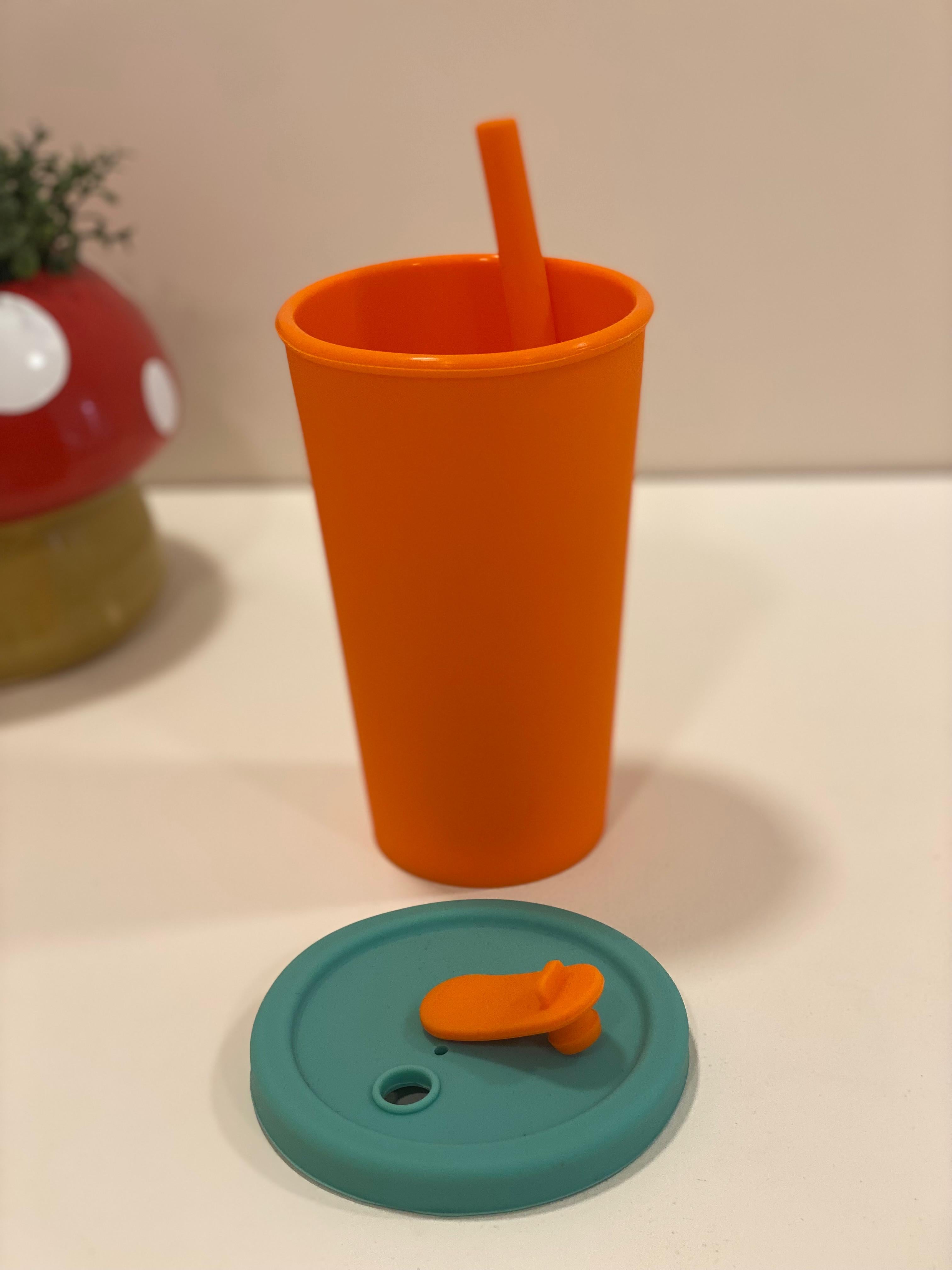 Silicone Reusable Straw Cup with Spill-Proof Lid – Eco-Friendly Drinking Tumbler for Kids & Adults