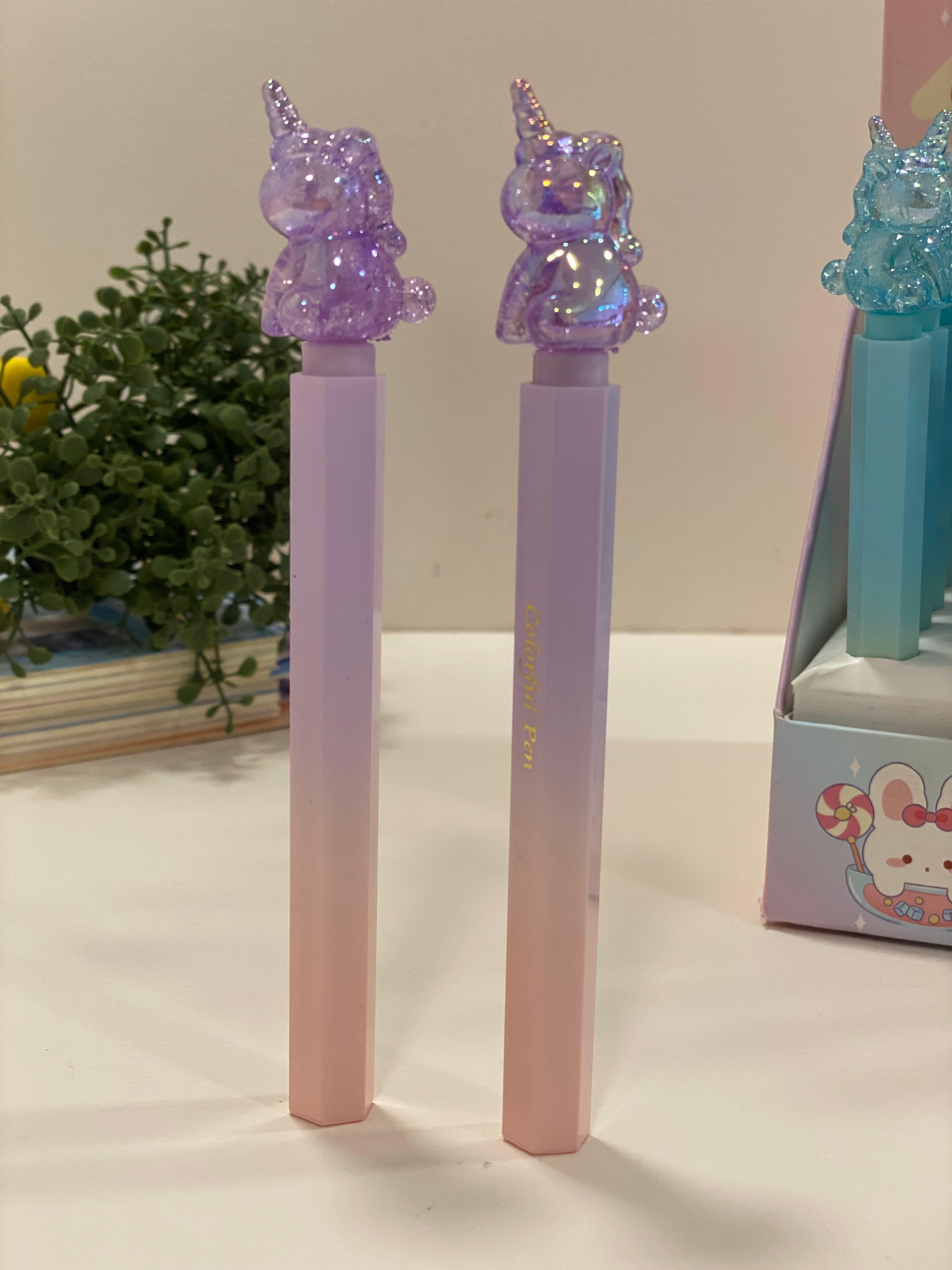 Cute Crystal Unicorn Gel Pen – Smooth Writing Kawaii Stationery for School & Office
