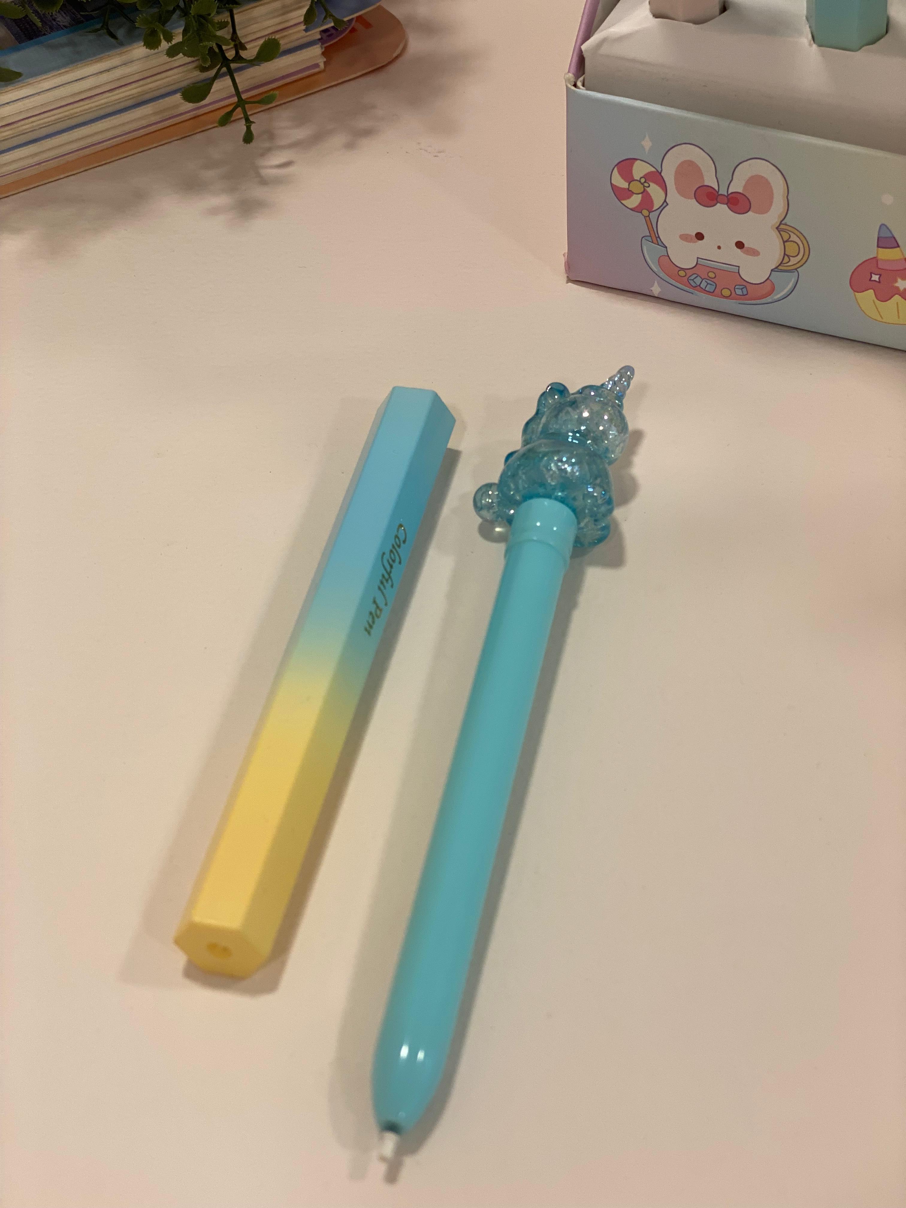 Cute Crystal Unicorn Gel Pen – Smooth Writing Kawaii Stationery for School & Office