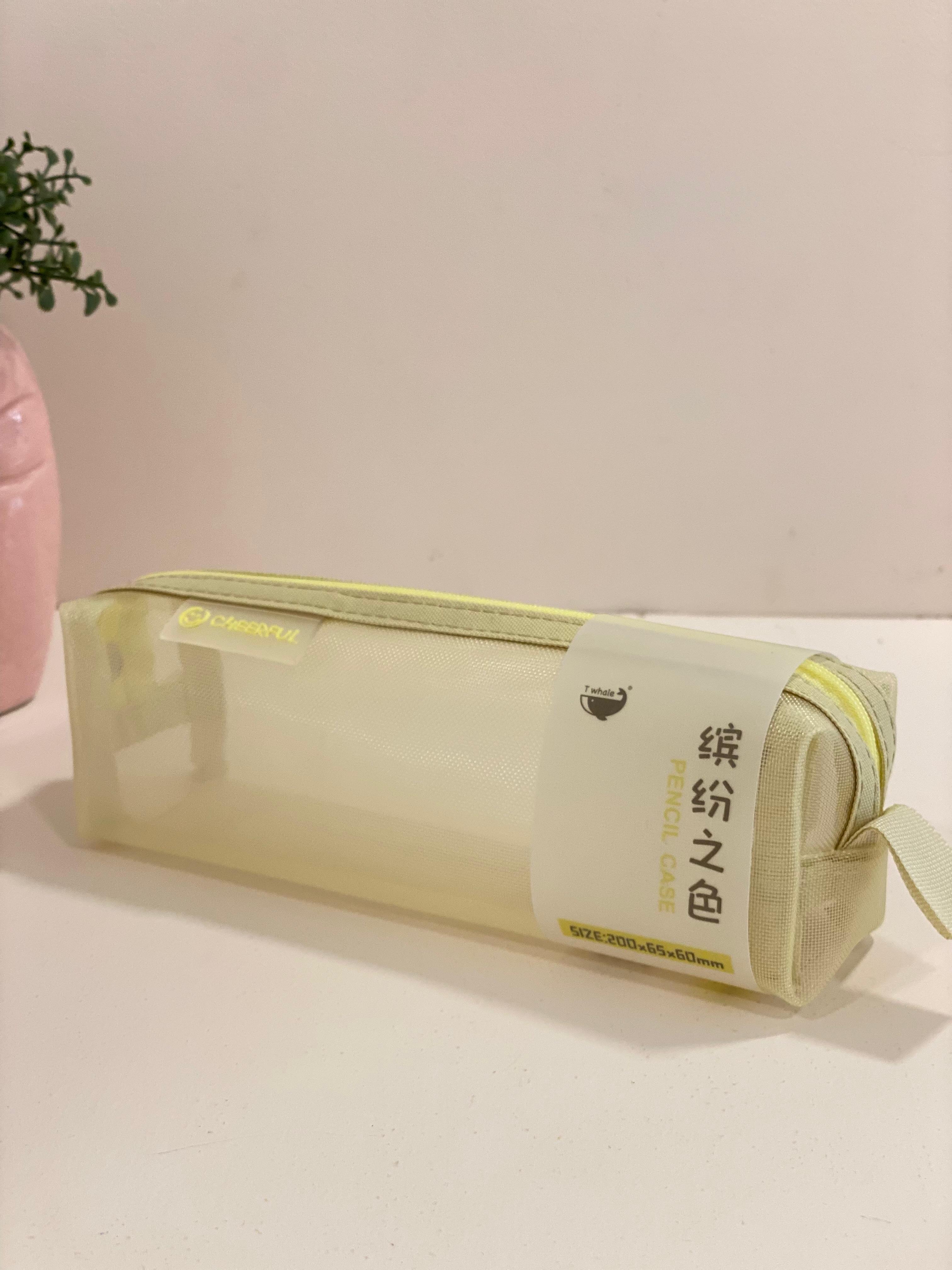 Transparent Mesh Pencil Case – Lightweight Zipper Stationery Pouch