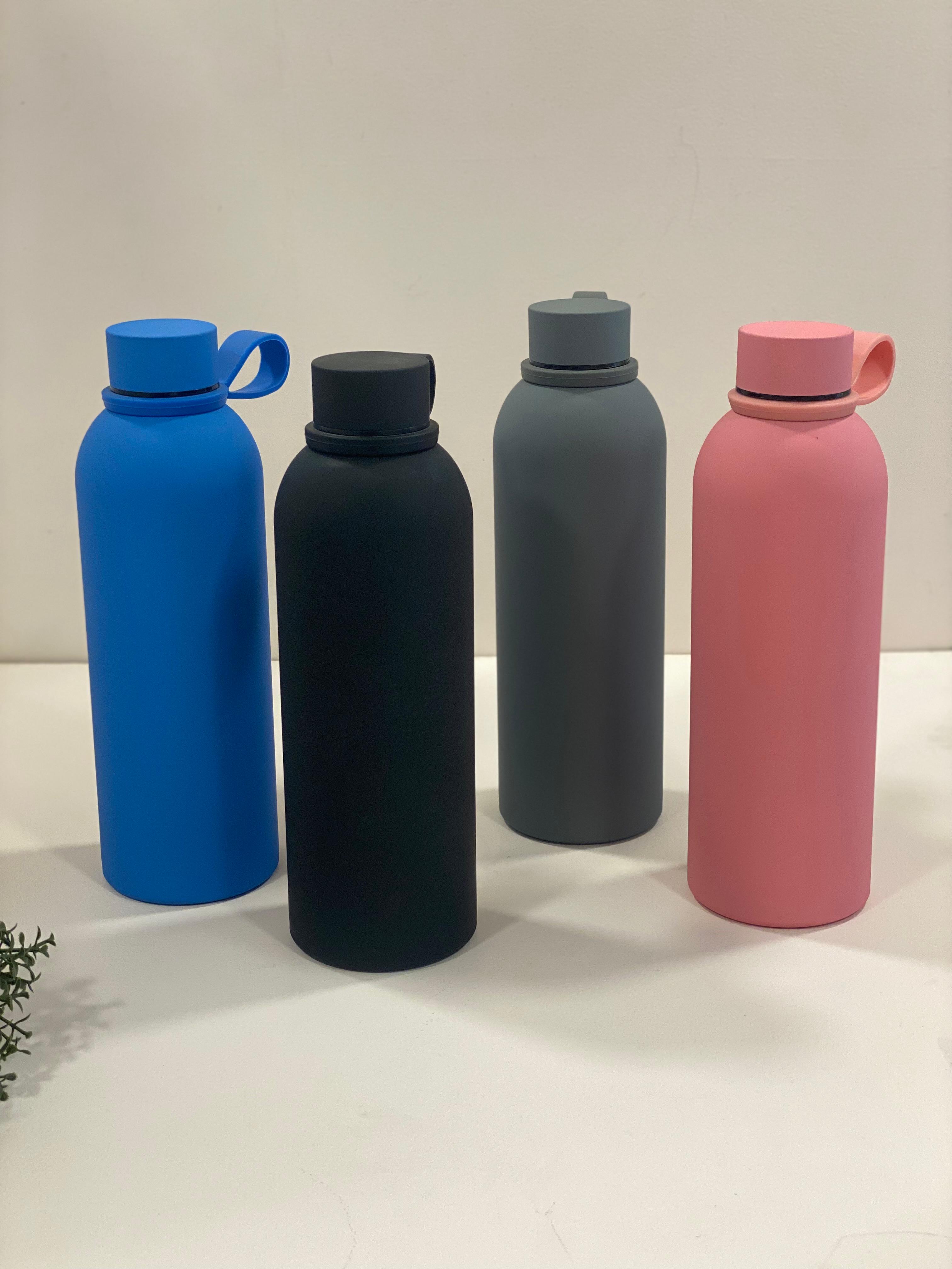 Matte Finish Stainless Steel Water Bottle with Carry Handle – Leakproof & Reusable
