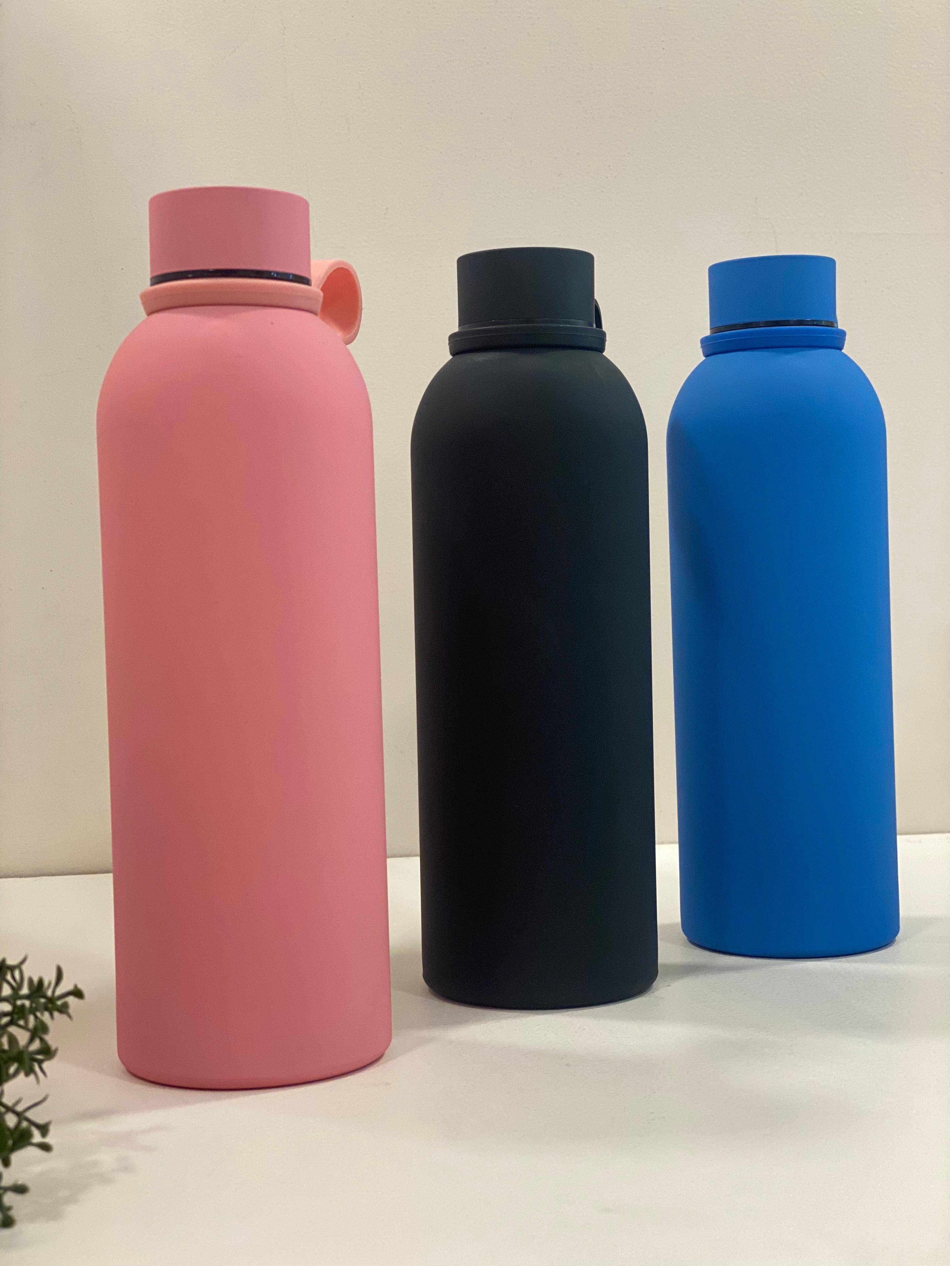 Matte Finish Stainless Steel Water Bottle with Carry Handle – Leakproof & Reusable