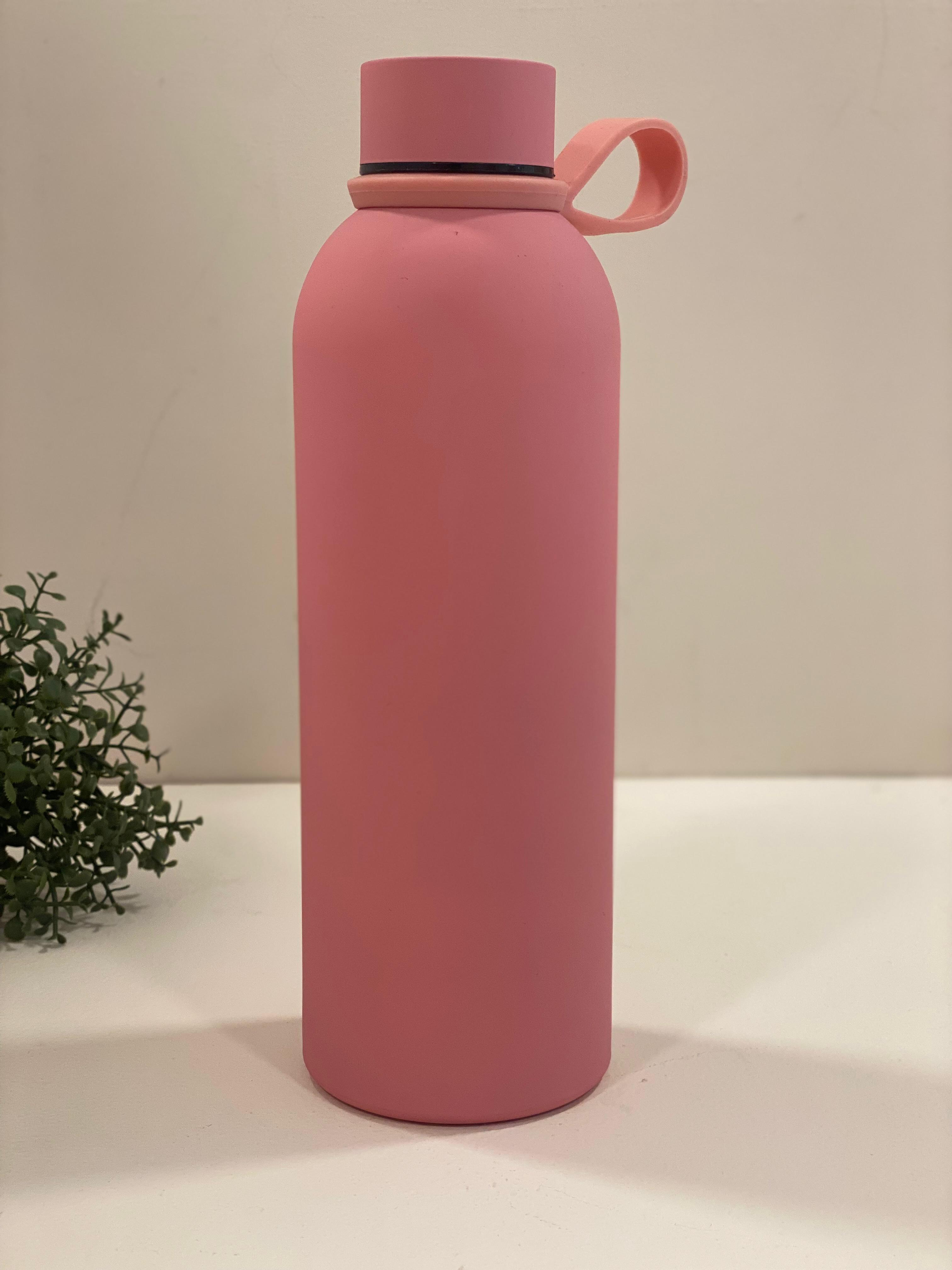 Matte Finish Stainless Steel Water Bottle with Carry Handle – Leakproof & Reusable