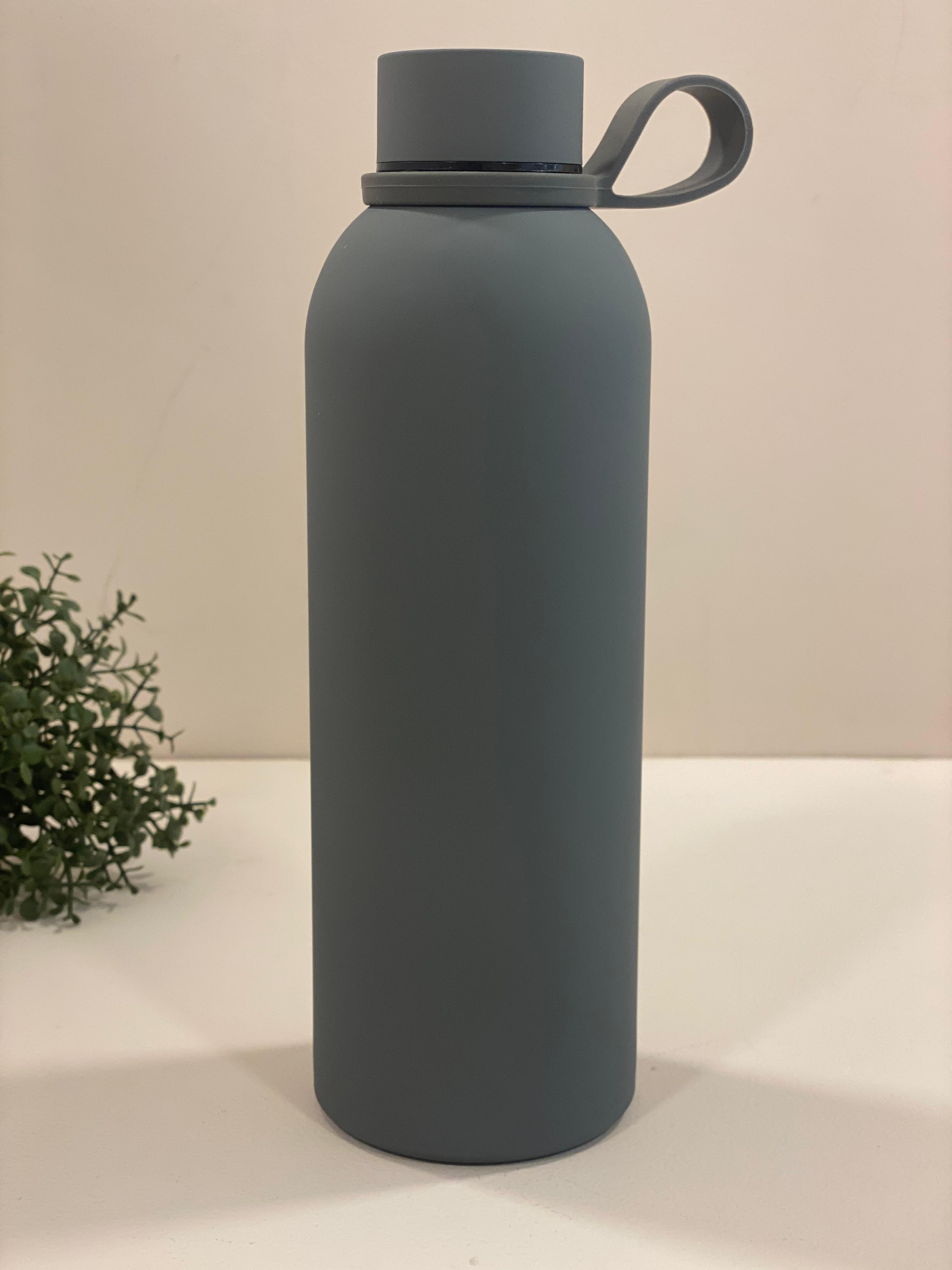 Matte Finish Stainless Steel Water Bottle with Carry Handle – Leakproof & Reusable