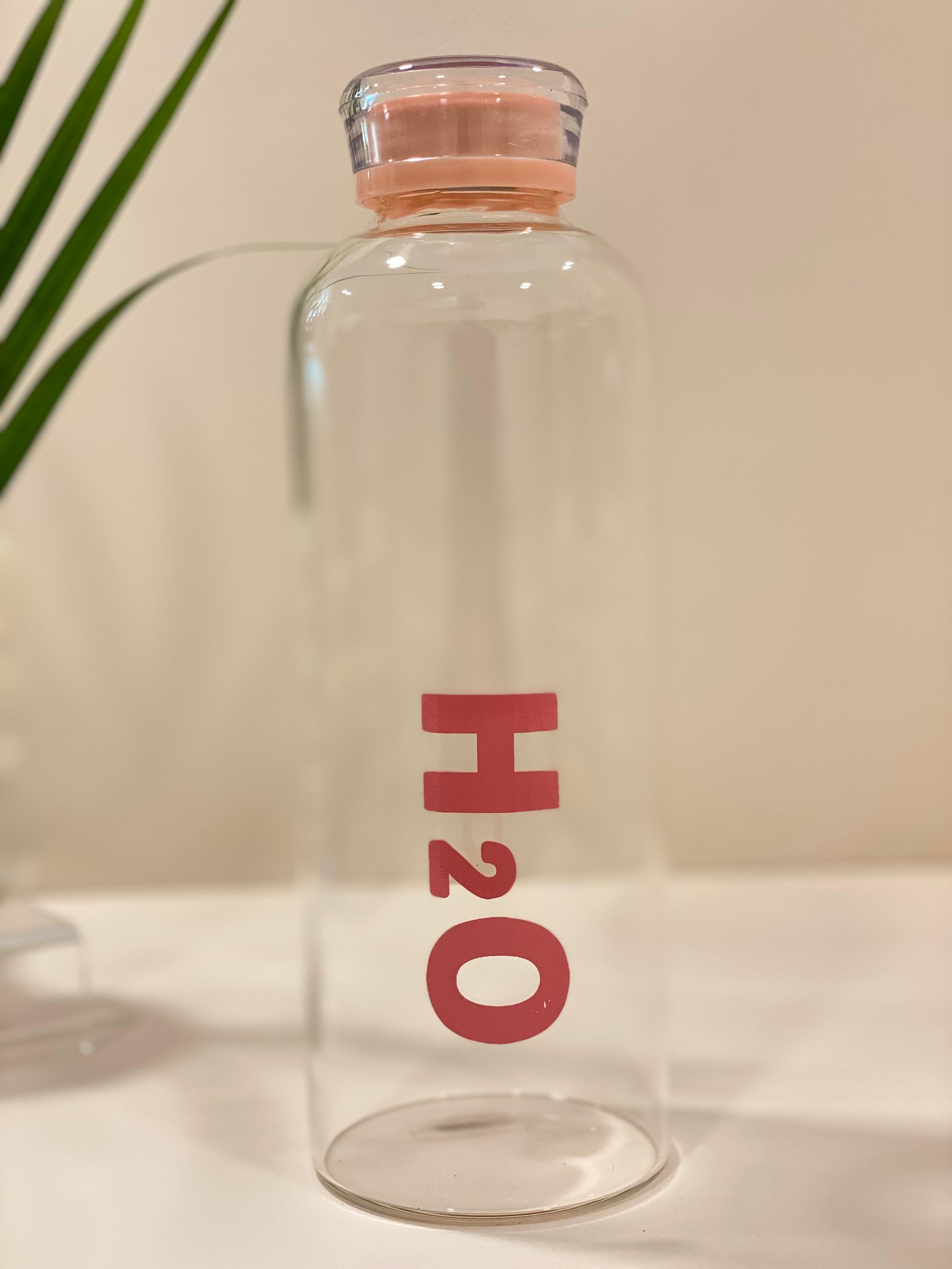 H2O Glass Water Bottle with Leakproof Lid – Reusable Transparent Drinking Bottle for Gym, Office & Travel