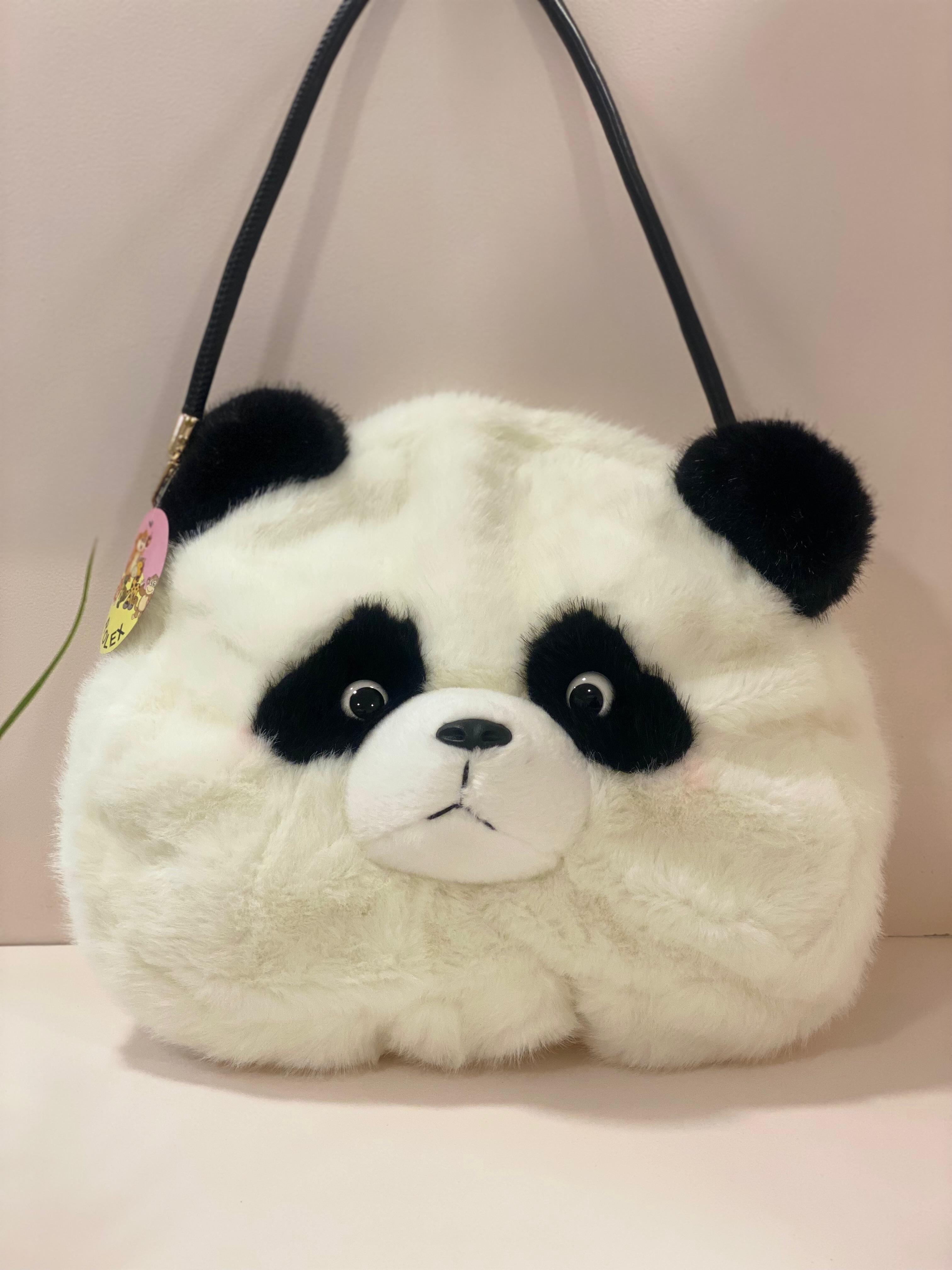Cute Plush Animal Shoulder Bag for Women & Girls – Soft Teddy Bear & Panda Faux Fur Handbag