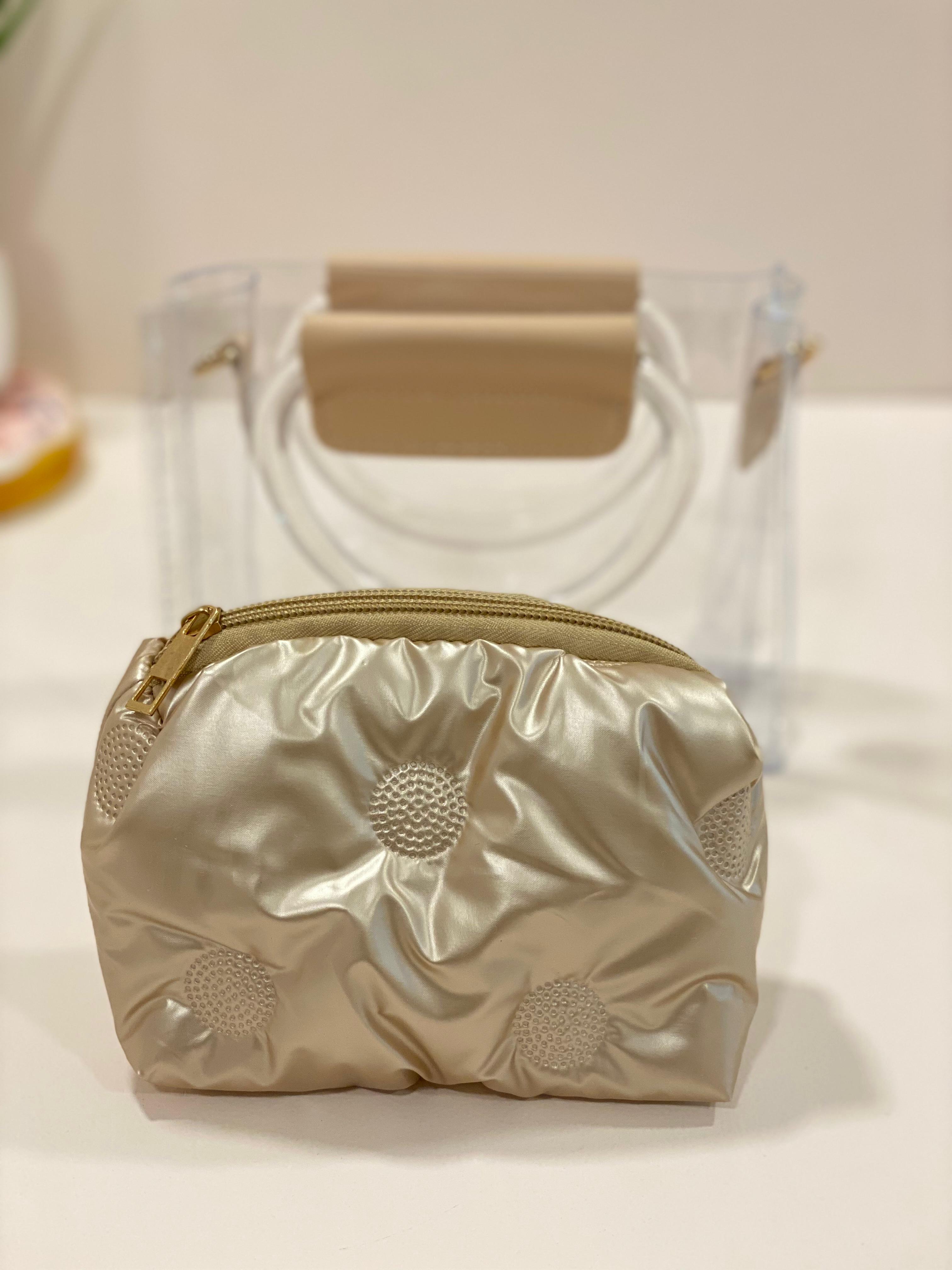 Mini Transparent Handbag with Inner Pouch & Sling