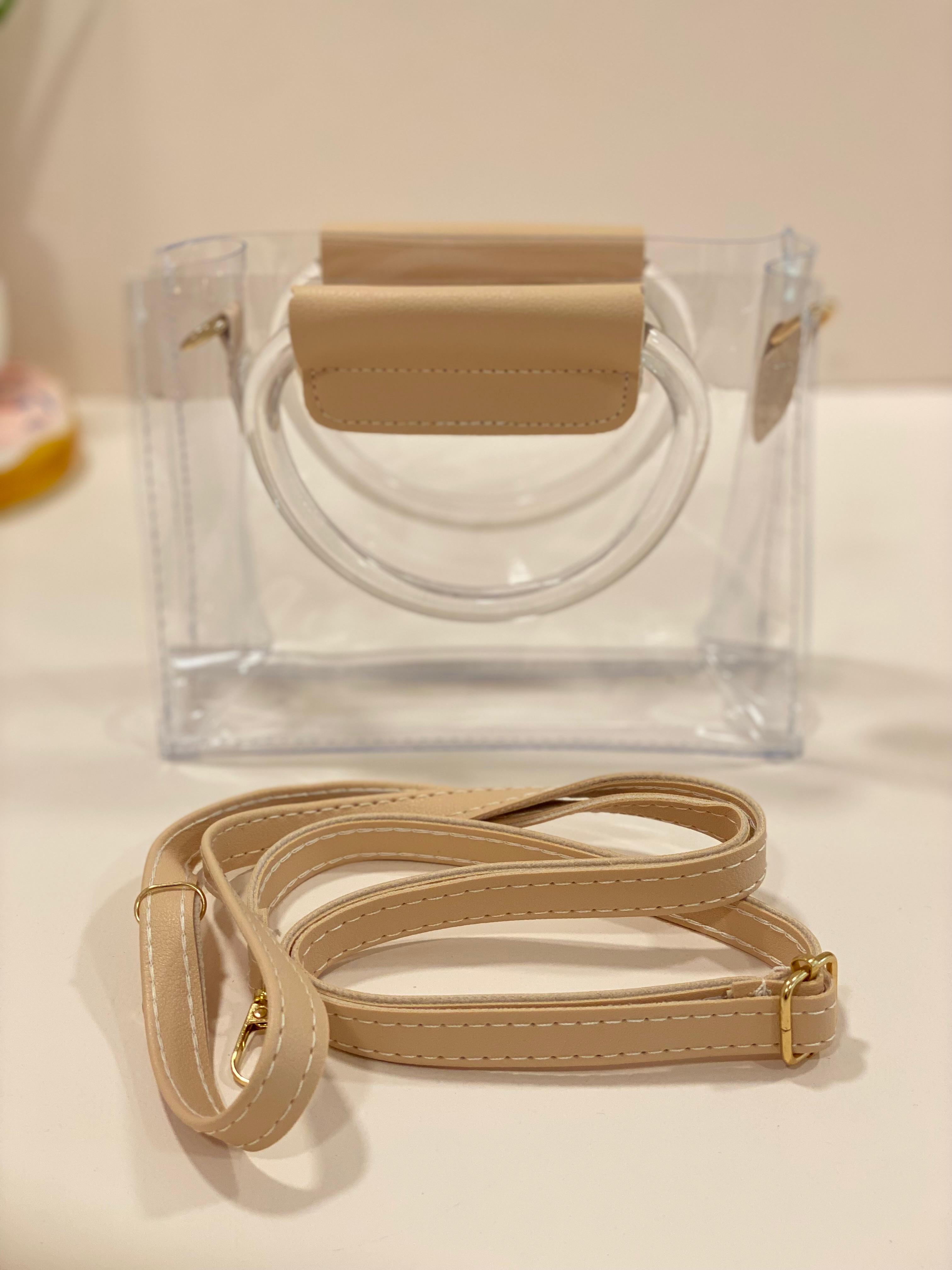 Mini Transparent Handbag with Inner Pouch & Sling
