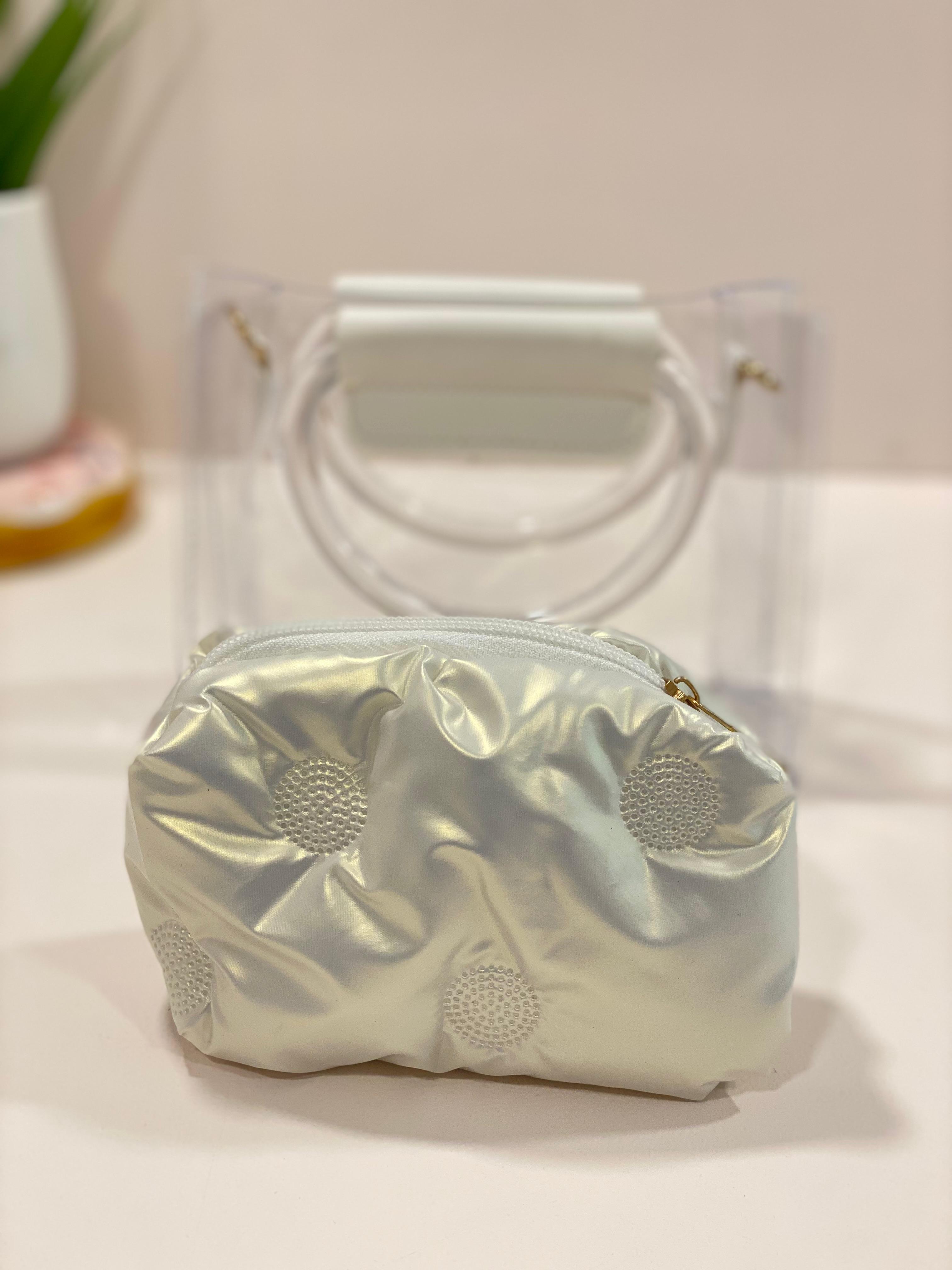 Mini Transparent Handbag with Inner Pouch & Sling