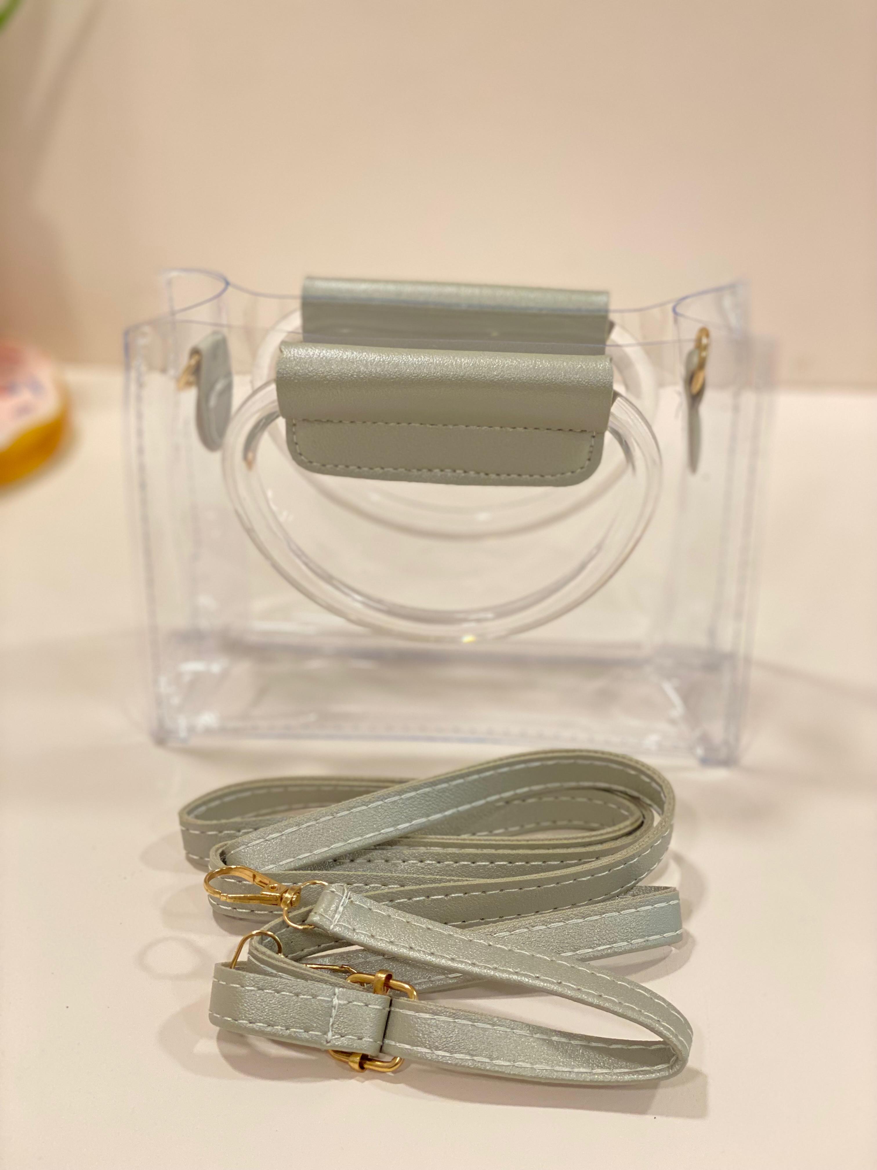 Mini Transparent Handbag with Inner Pouch & Sling