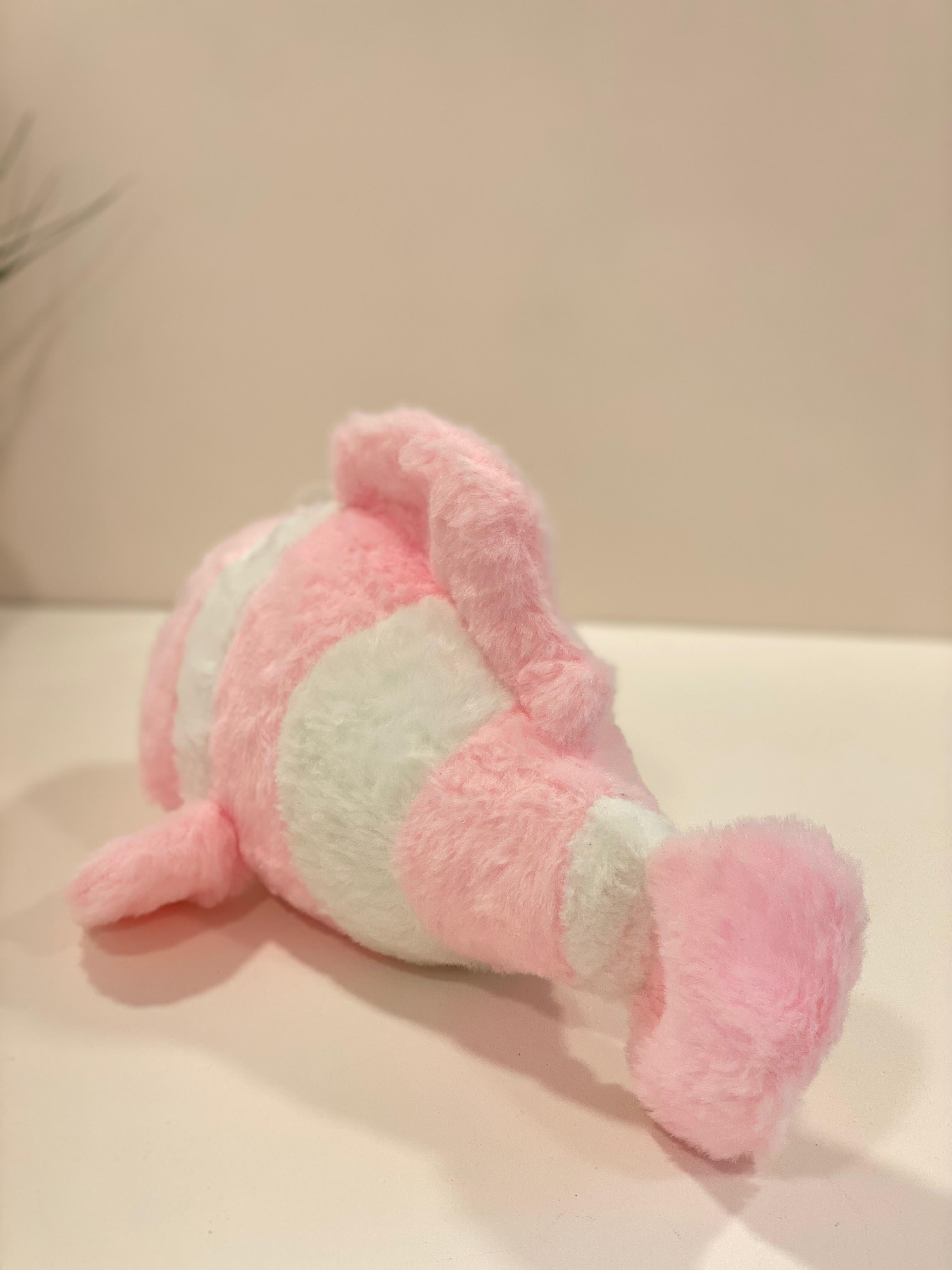 Cute Pink Clownfish Soft Toy – Plush Fish Stuffed Animal for Kids & Baby Room Decor