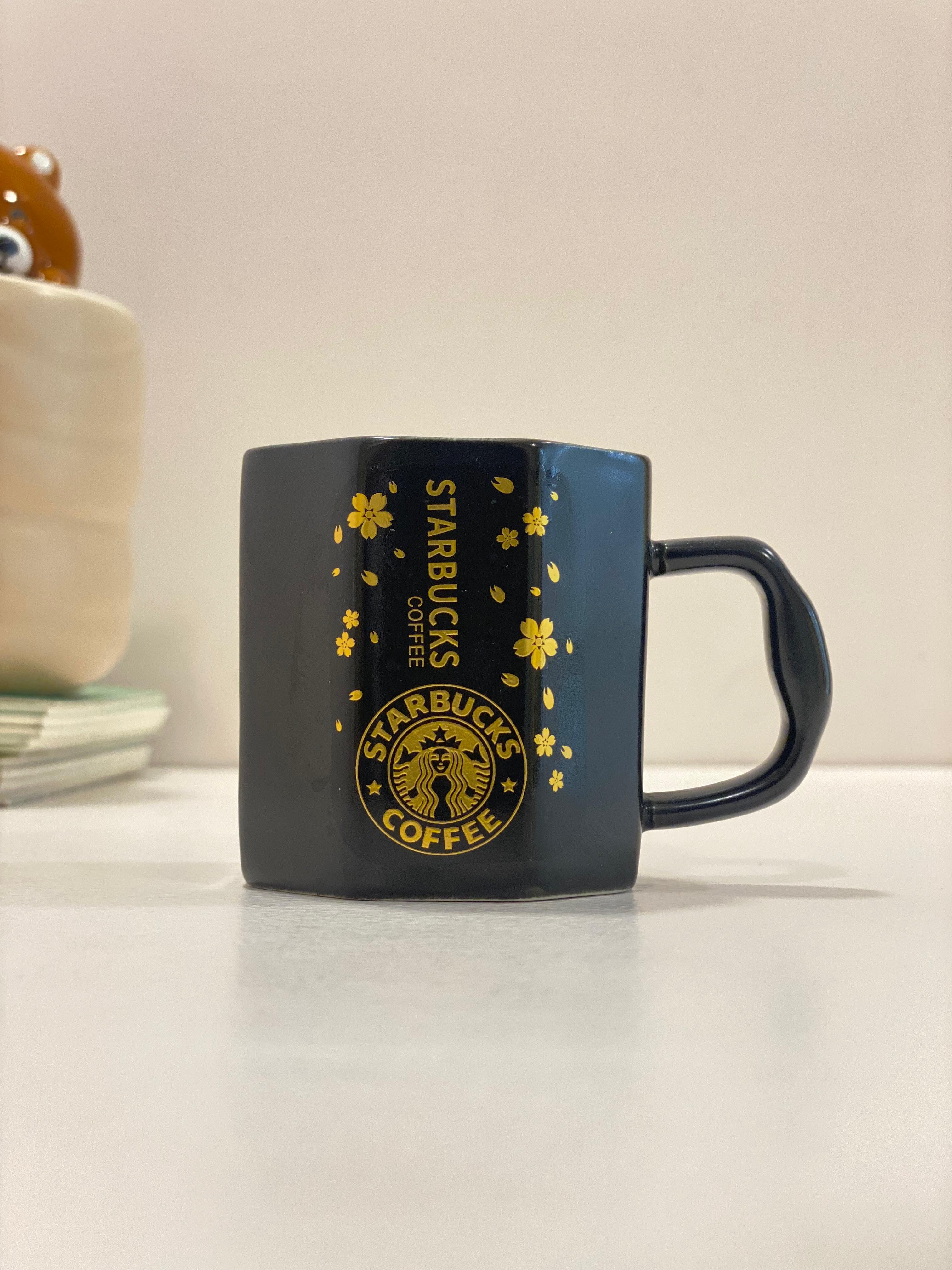 Pastel Inspired Ceramic Coffee Mug – Cute Mini Latte Mug with Gold Floral Design | Aesthetic Tea & Coffee Cup