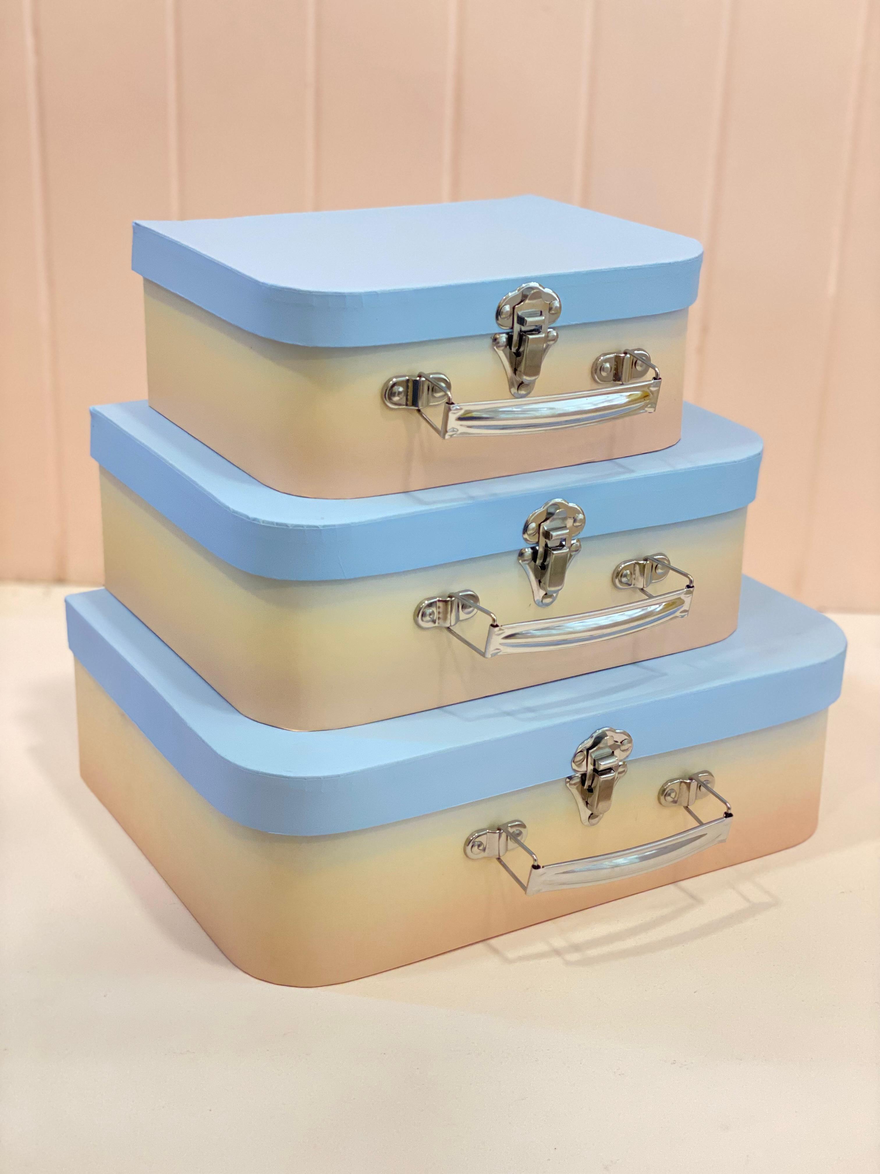 Pastel Mini Suitcase Storage Box with Handle – Decorative Organizer & Gift Storage Case (3 Sizes Available)